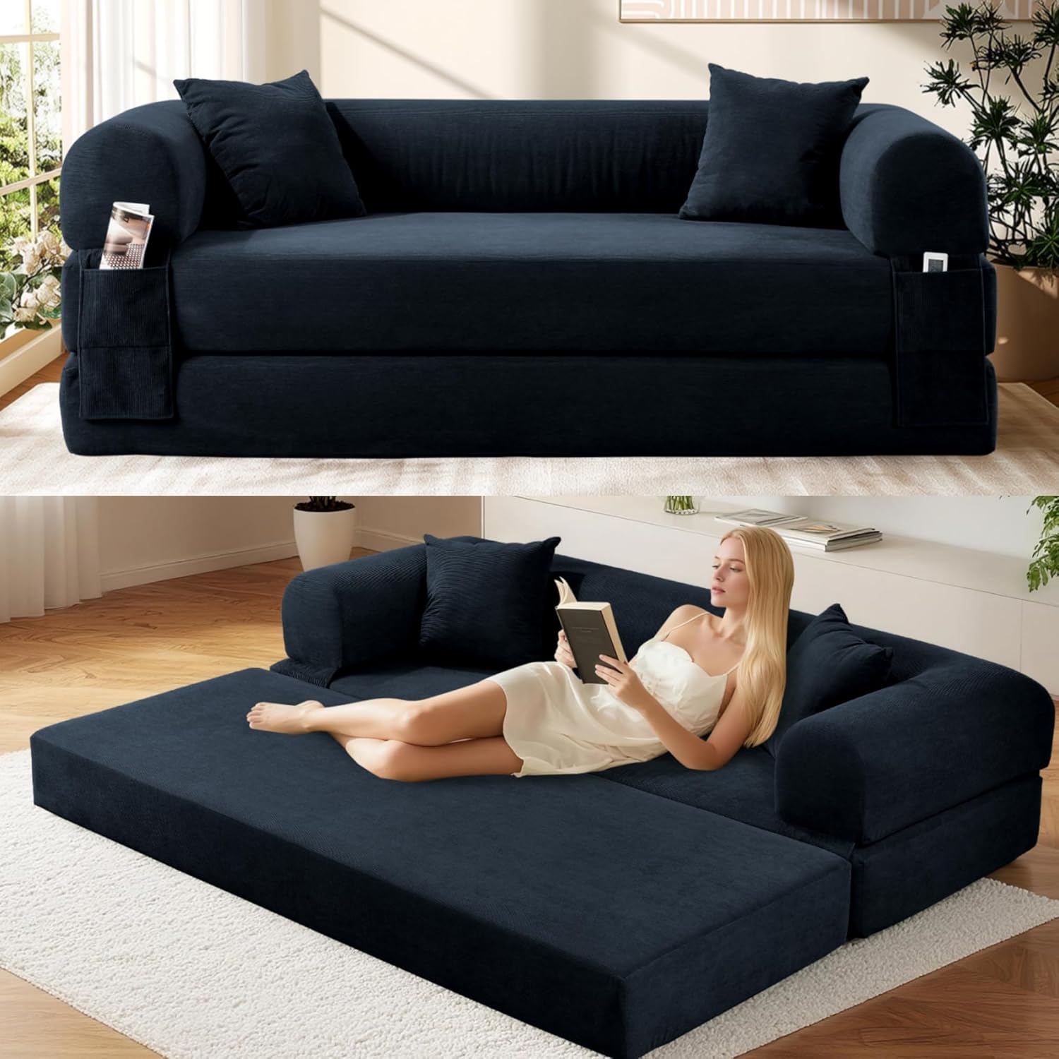 Convertible Futon Sofa Bed,80