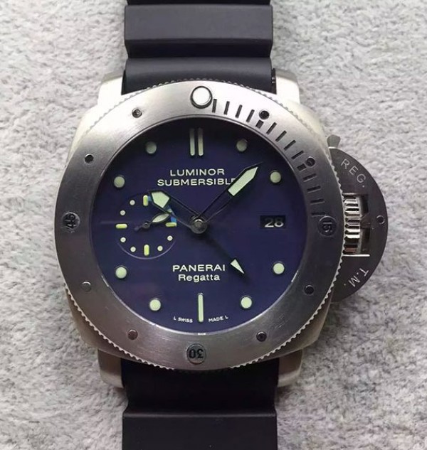 Replica Panerai ZF PAM371 Titanium Black Rubber Strap ZP9001 - Top club