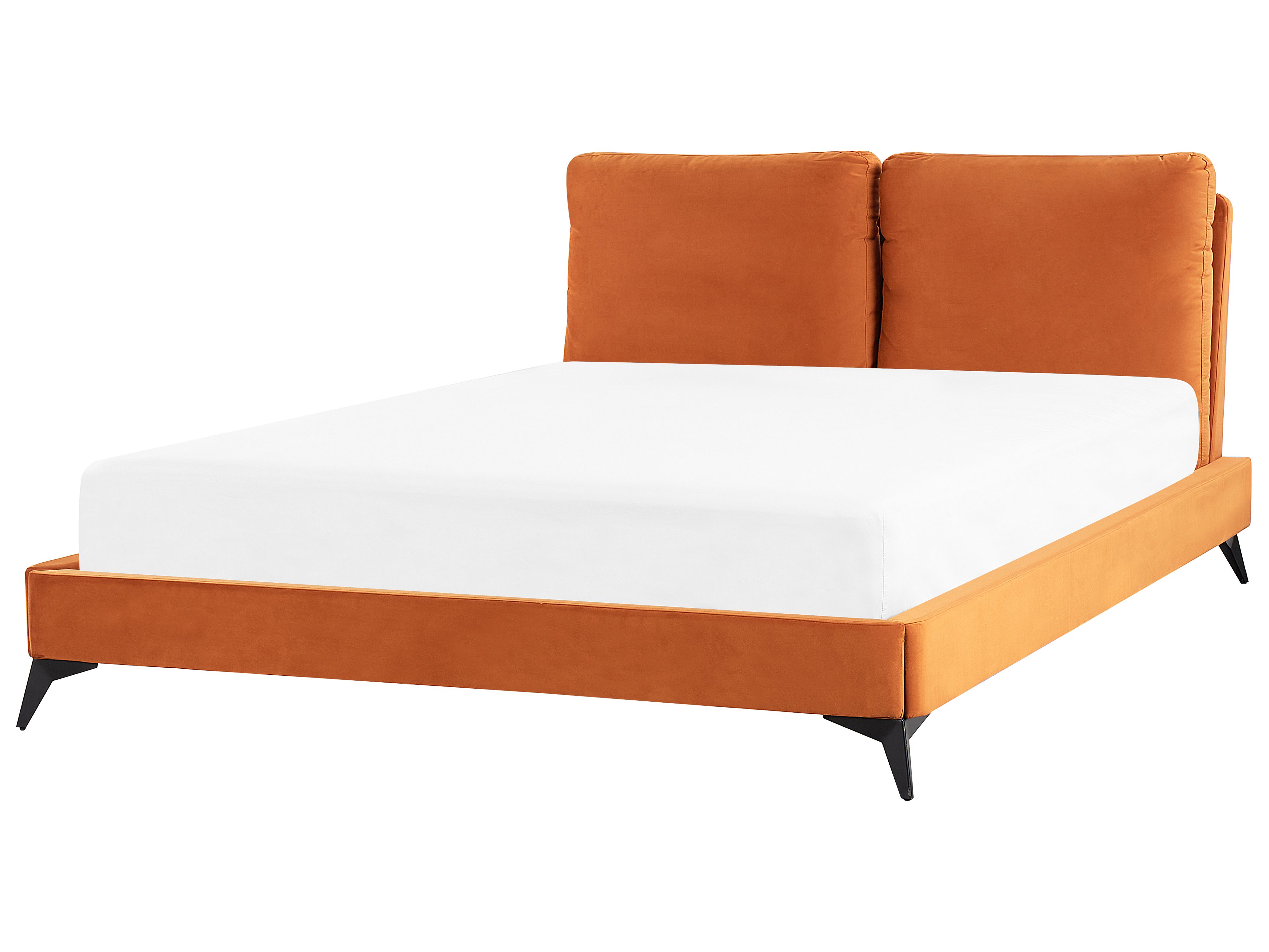Bed Velvet MELLE 160 x 200 cm (EU King Size) Orange