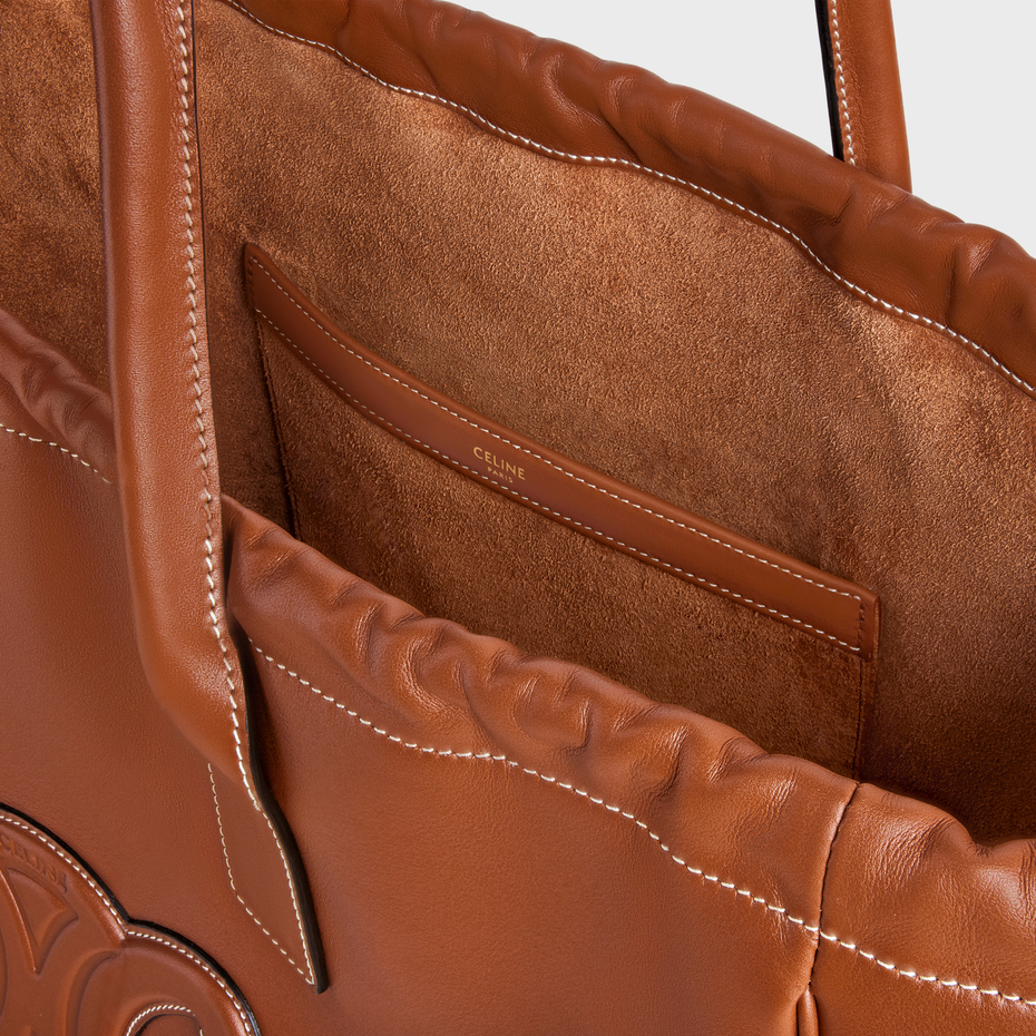 Replicate CABAS DRAWSTRING CUIR TRIOMPHE IN SMOOTH CALFSKIN TAN(1:1 replica)1:1High-quality replica