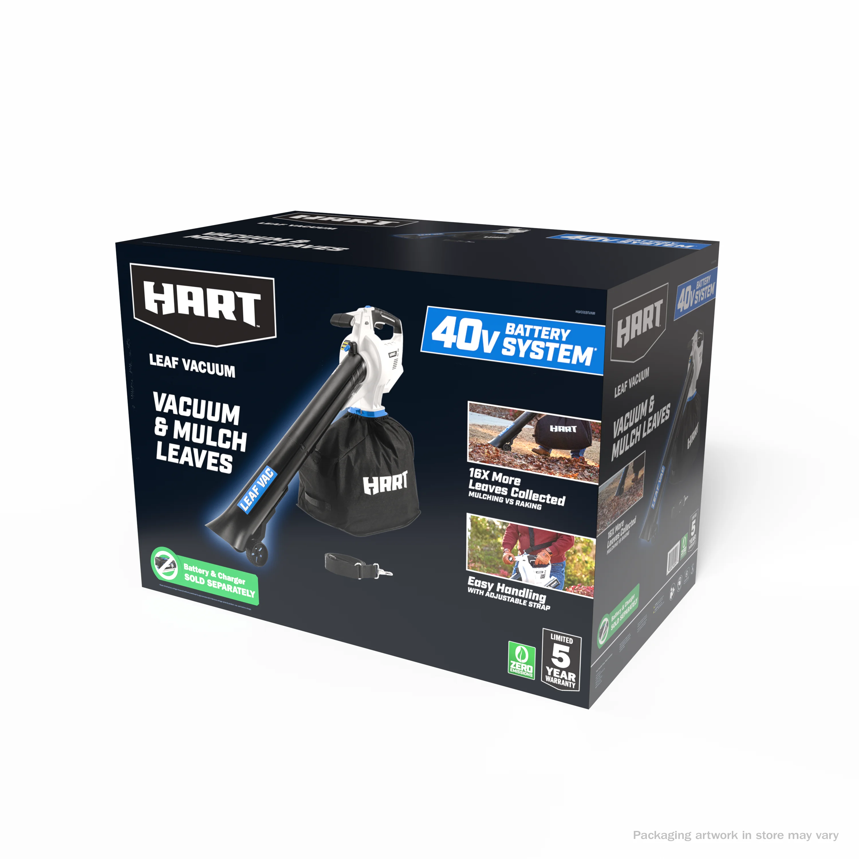 HART 40V Cordless Leaf Vacuum Kit, (1) 4.0Ah Lithium-Ion Battery - Image 16