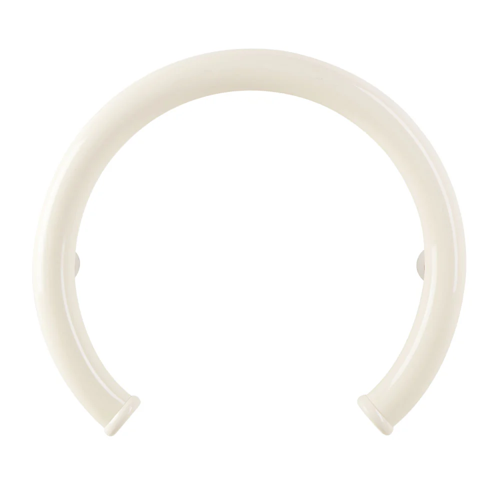 White Curved Grab Bars, Ponte Giulio Maxima Round Grab Bars - Abilene Artificial Limb