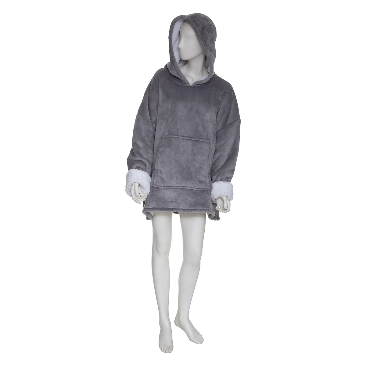 Fur slanket plaid Grey, L-XL