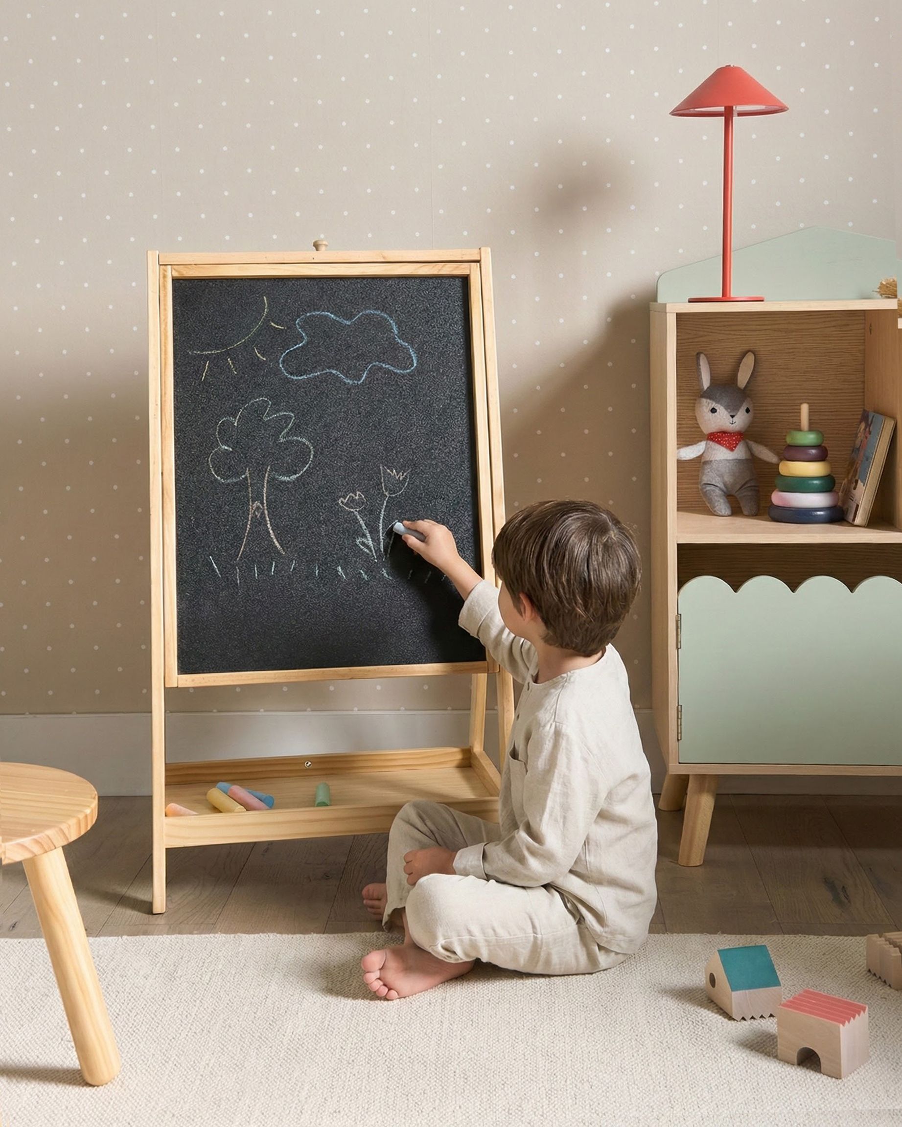 Double Sided Easel YAMBA Light Brown