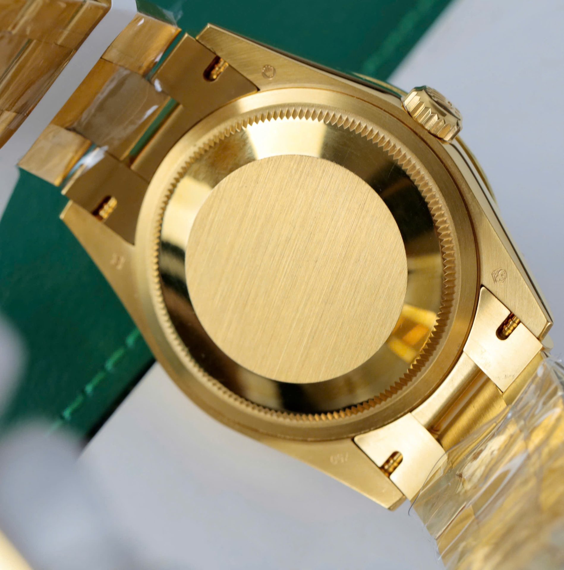 Rolex Day-Date Copies Watches Custom 18K Gold Wrapped + Moissanite Diamonds GM Factory 36mm - Top club