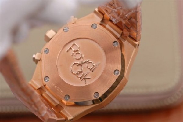 Replica Audemars Piguet Royal Oak Chronograph RG JHF Blue/RG Dial RG Bracelet A7750 - Top club
