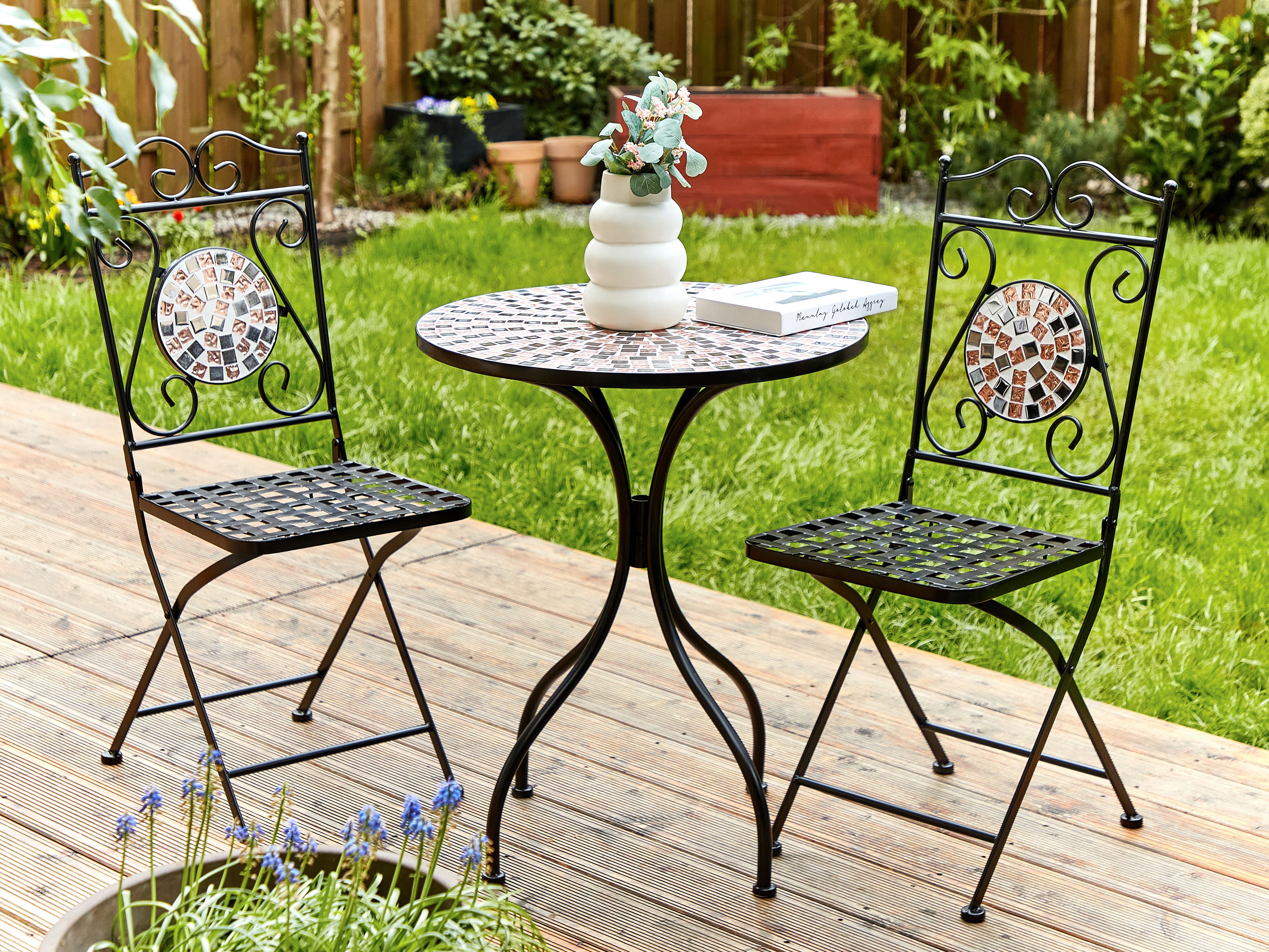 Bistro Table CARPINO 60 cm 60 cm Black