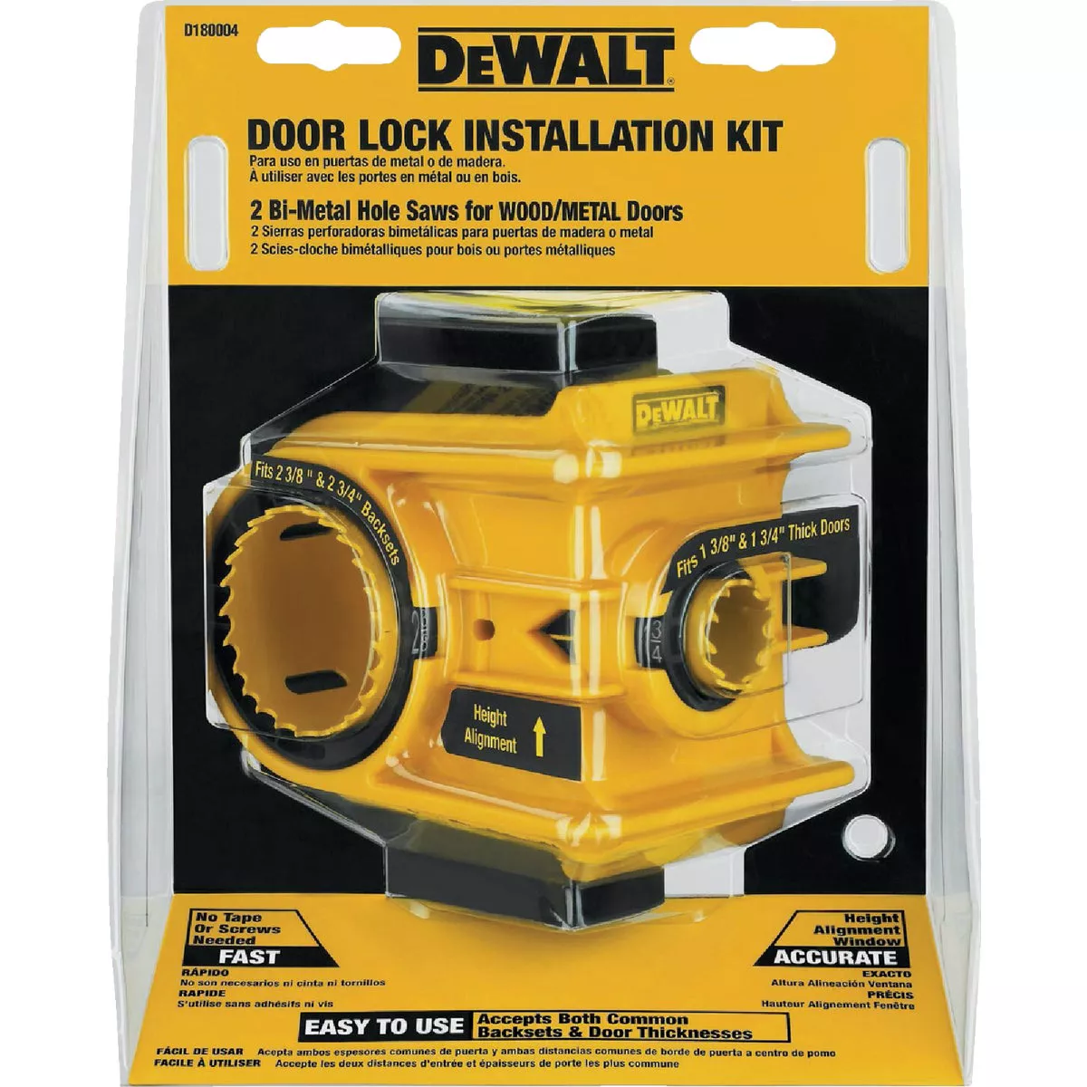 DEWALT Bi-Metal Door Lock Installation Kit