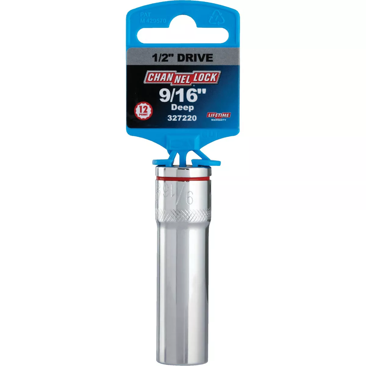 Channellock 1/2 In. Drive 9/16 In. 12-Point Deep Standard Socket