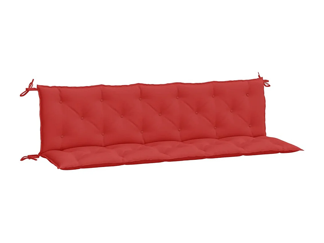 Coussins de banc jardin lot de 2 rouge 180x50x7 cm tissu Oxford