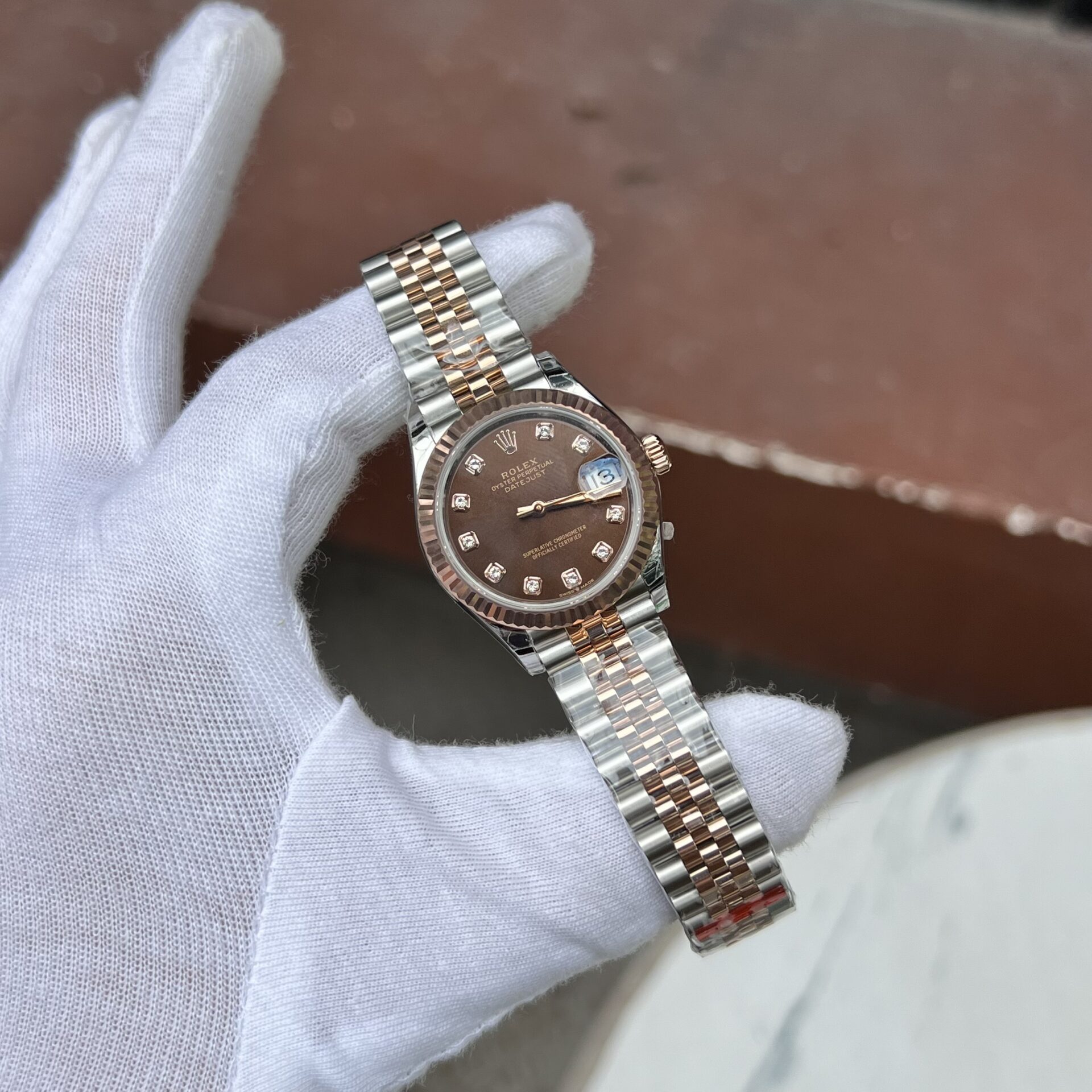 Rolex DateJust Best Replica Watch Chocolate Dial EW Factory 31mm - Elite Watch Atelier