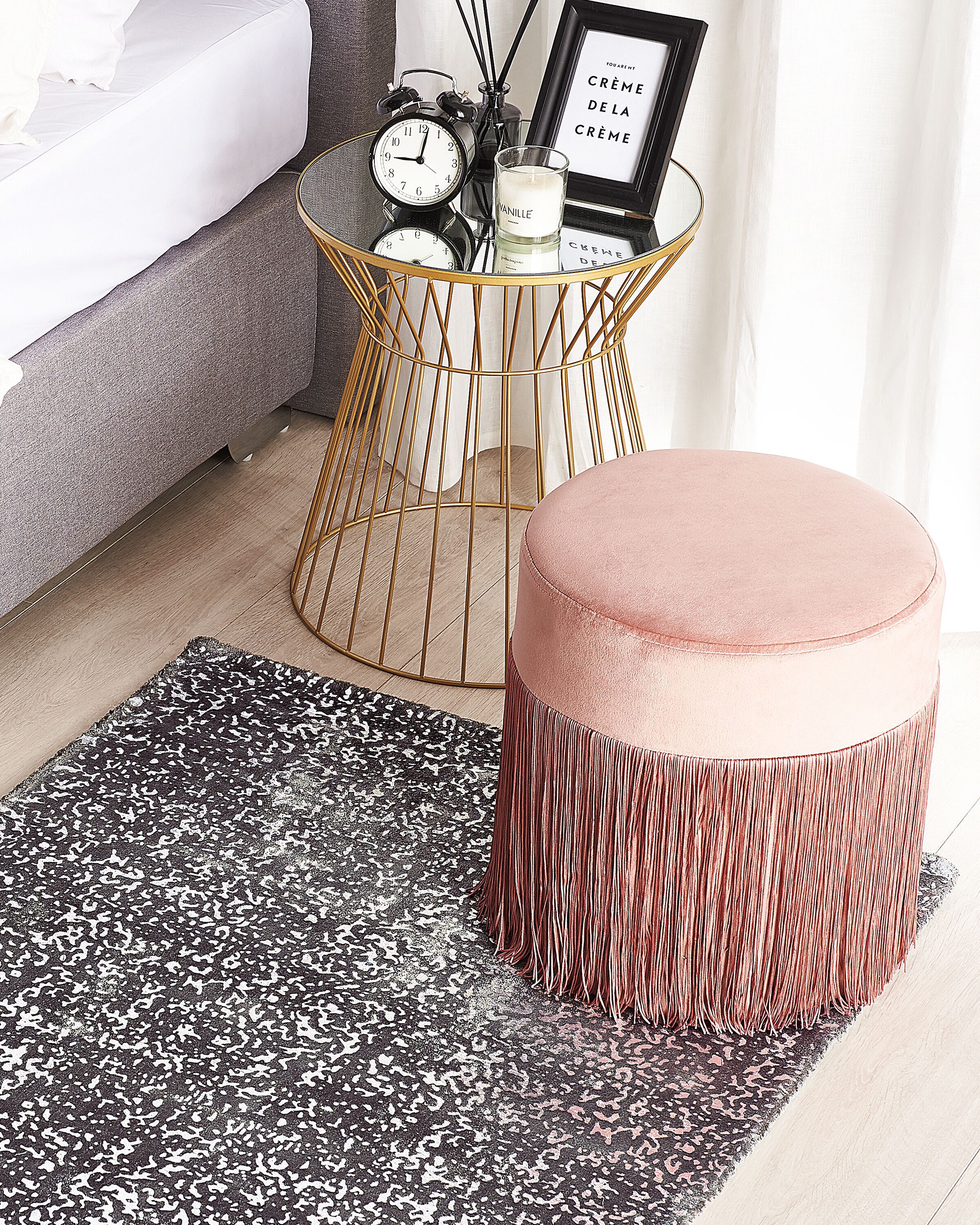 Rug ESEL Silver 80 x 150 cm Viscose