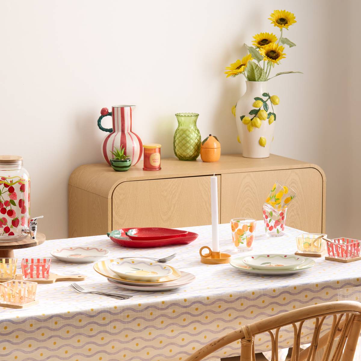 Beverage dispenser "Fruity" Glass, 4L