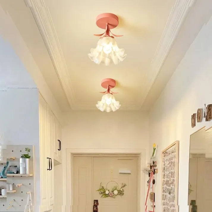 FloraLume - Art Déco Mini Hanglamp - Stijlvolle Hanglamp met Bloemenaccent