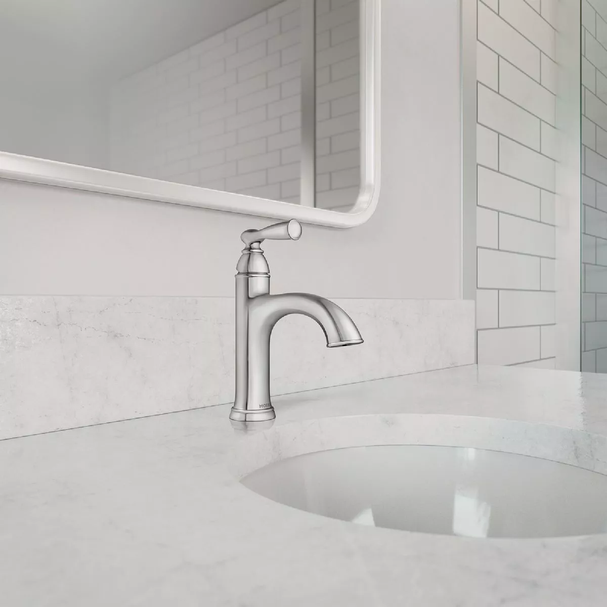 Moen Banbury 1-Handle Lever Centerset Bathroom Faucet, Chrome