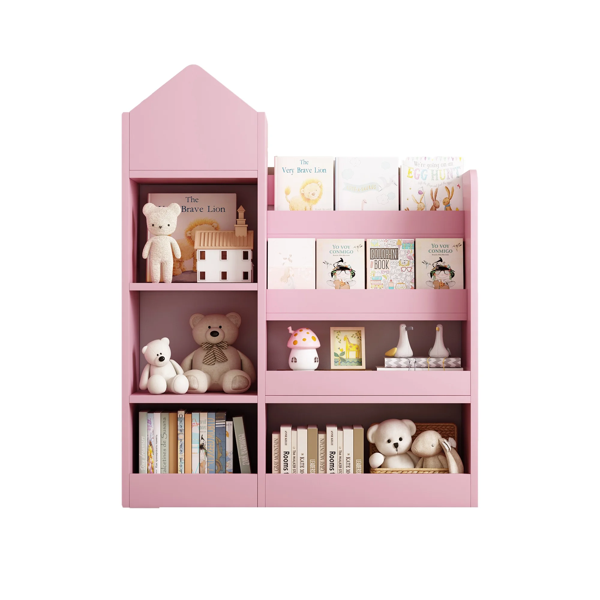 PORKISS Bookshelf for Kids, Wood Kids Bookcase with Toy Storage Organizer, Freestanding Book Shelf with 6 Compartments and 2 Baskets Bins for Kids Bedroom, Nursery, Playroom, Natural - Image 26
