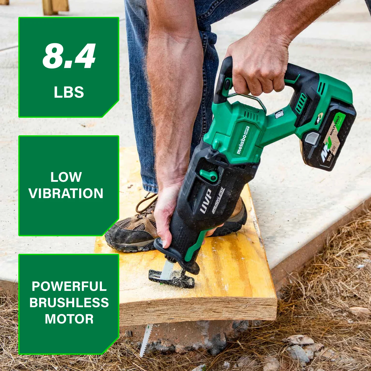 Metabo HPT CR36DAQ4M 36-Volt MultiVolt 1-1/4 in. Stroke Brushless Reciprocating Saw (Tool Only)