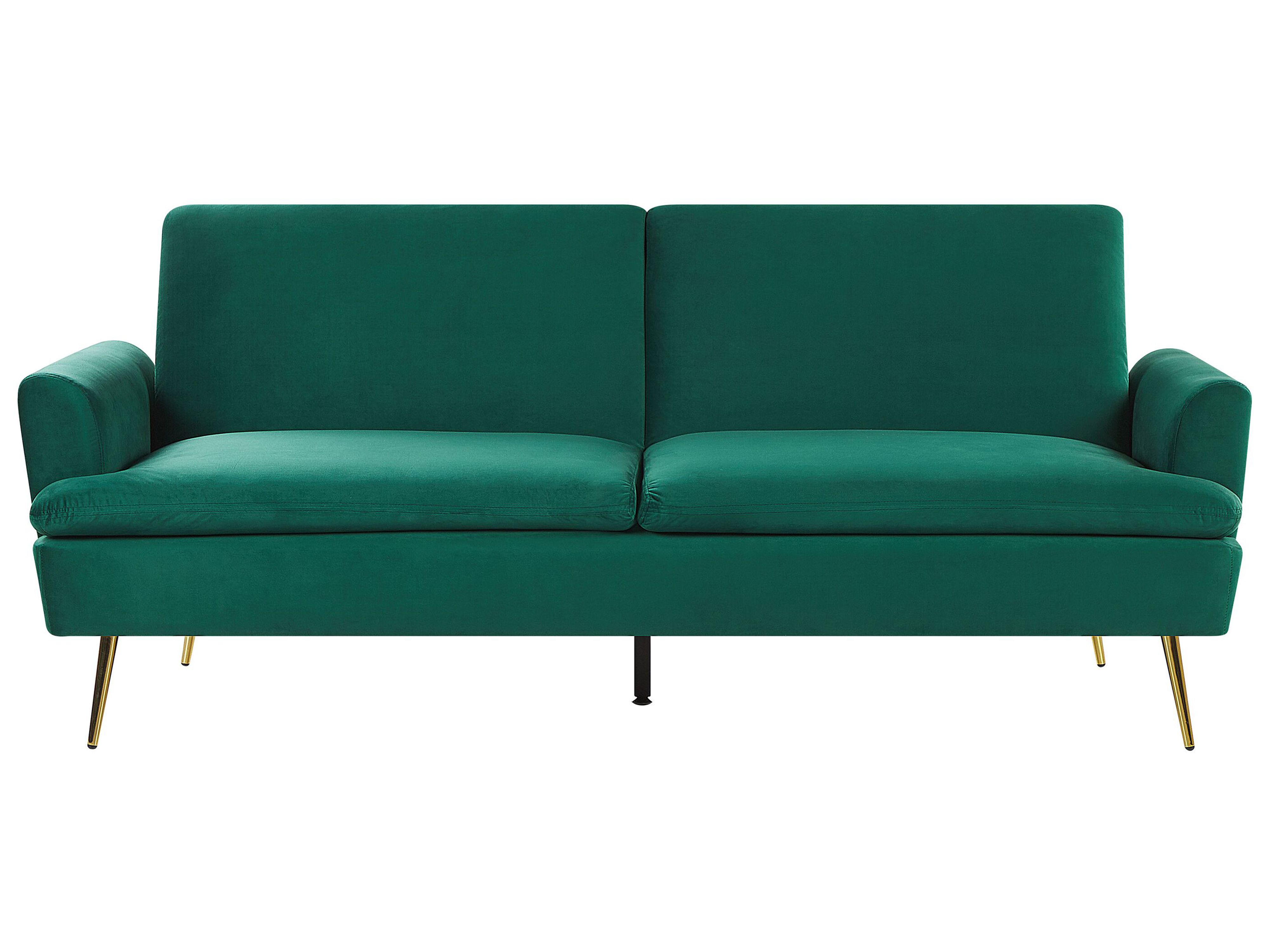 Sofa Bed 3 Seater VETTRE Velvet Dark Green