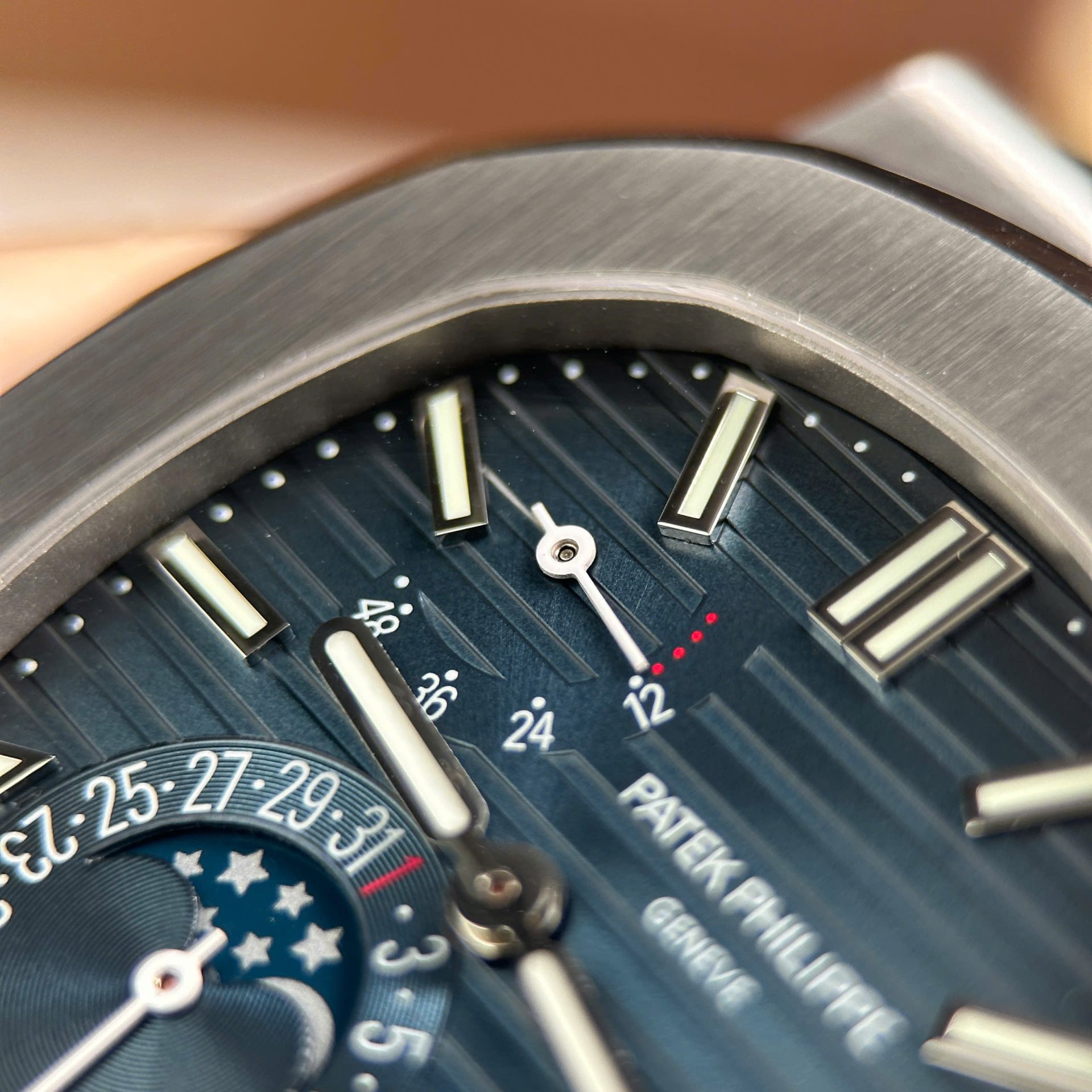 Patek Philippe Nautilus 5712 Copies Watches Blue Dial Leather Strap PPF Factory Version 3 40mm - Top club
