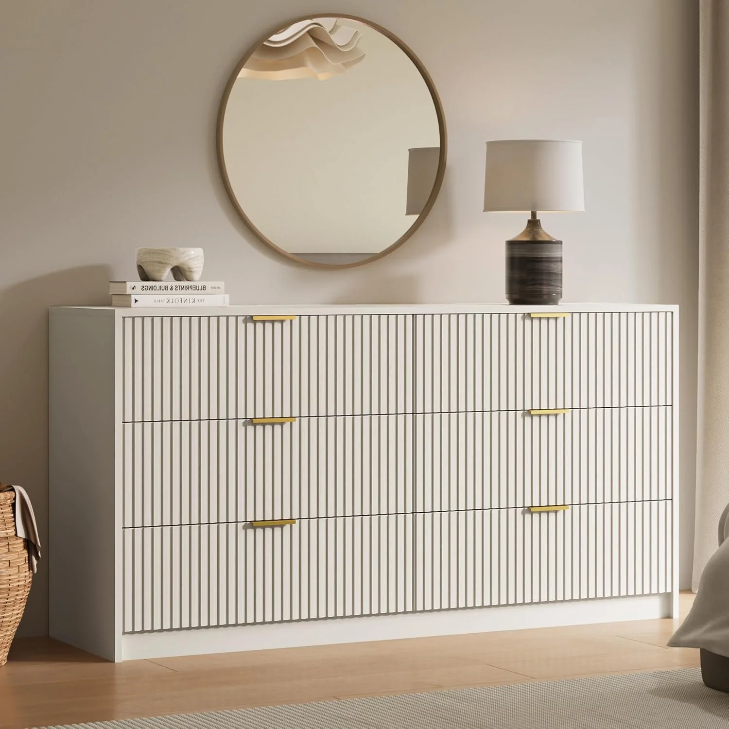 Furniway Black Dresser for Bedroom, 8 Drawer Double Dresser, Modern Chest of Drawers for Bedroom, Living Room, Entryway and Closet, 55" L x 15.7" D x 37.4" H - Image 29