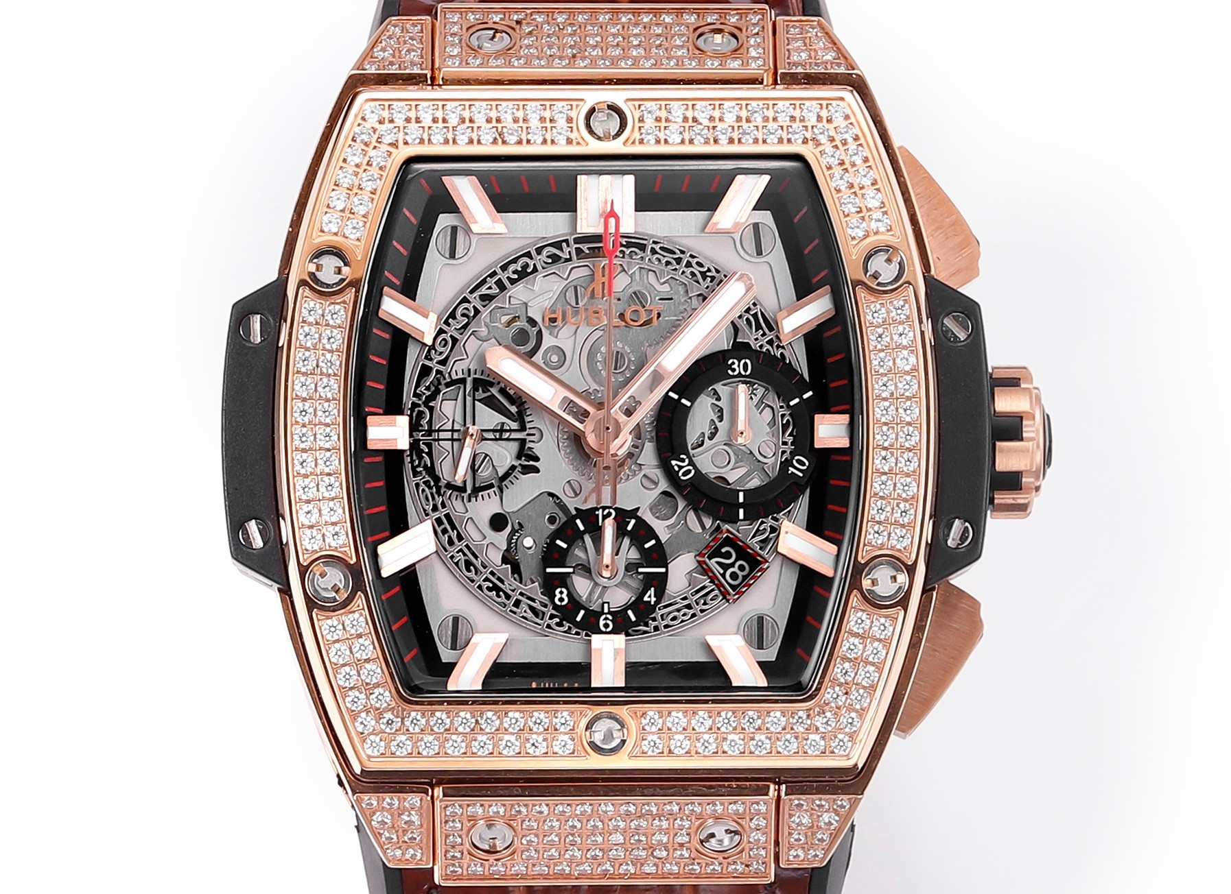 Hublot SPIRIT OF BIG BANG Chronograph, 45 mm Textured rubber strap(1:1 replica) - Elite Watch Atelier