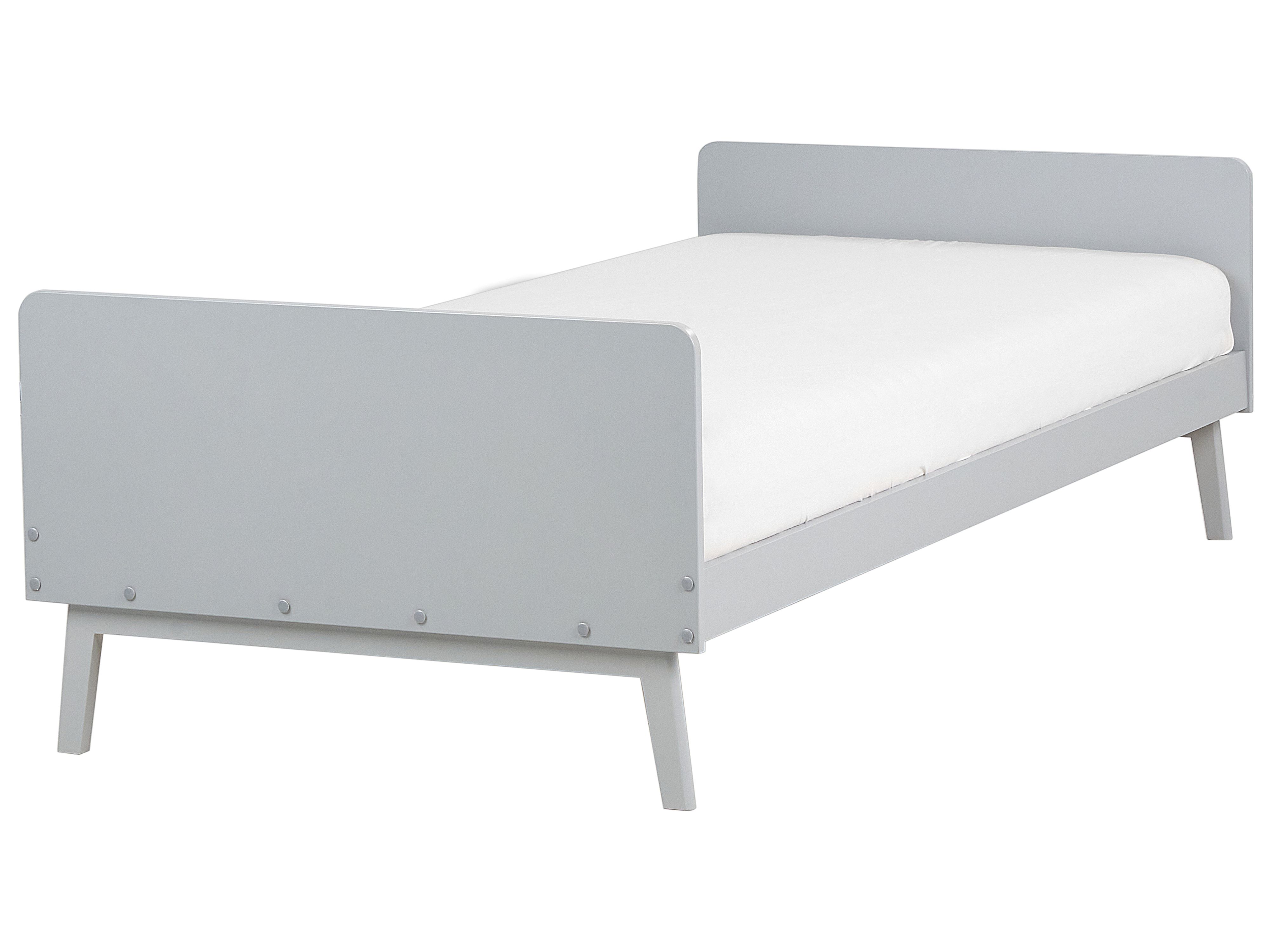 Bed Pine Wood BONNAC 90 x 200 cm (EU Single) Grey
