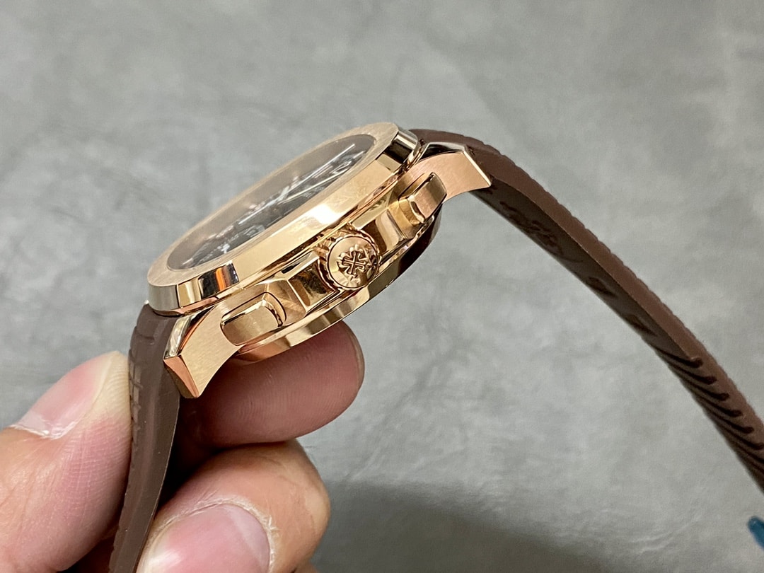 Fake Patek Philippe Replica Watch Aquanaut Chronograph Rose Gold Brown Dial 5968R-001 GRF(1:1 replica) - Top club