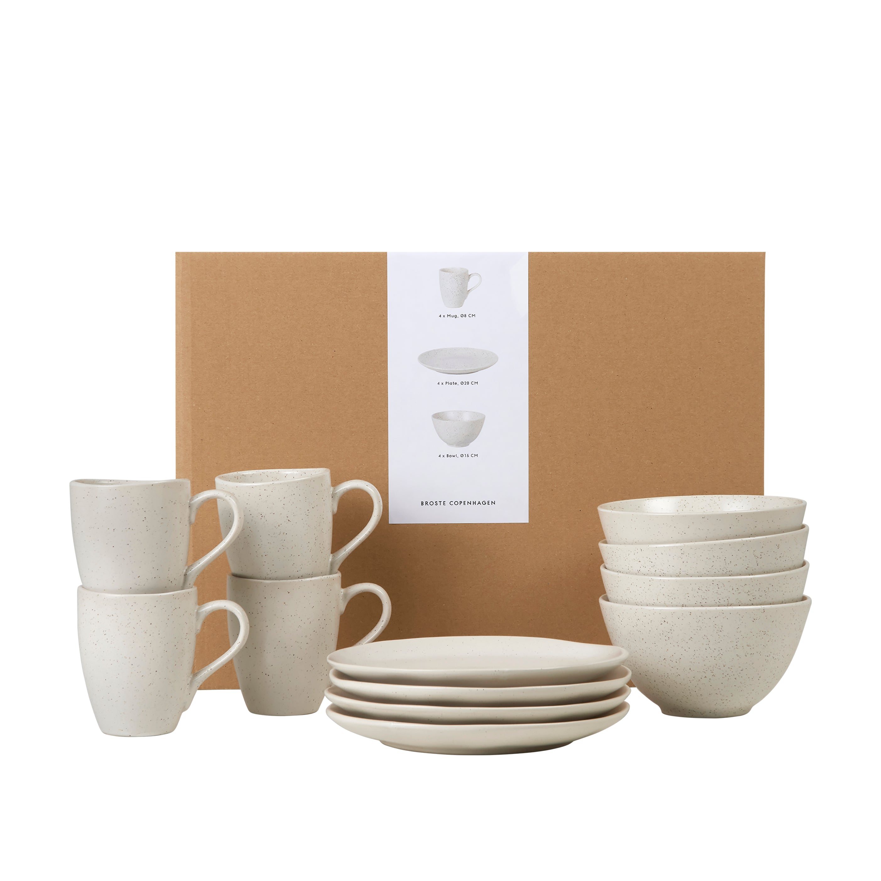 Broste Copenhagen Nordic Ontbijtset 12-delig - Vanilla