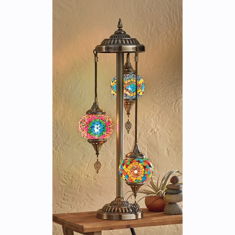 Bagheera Trio Globe Mosaic Lamp - MIDNIGHT VELVET CATALOG