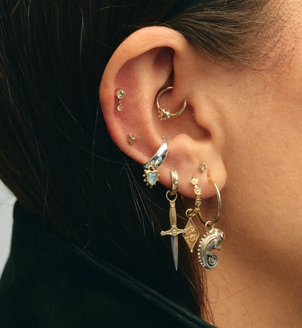 Heartbound Daith Piercing 14K