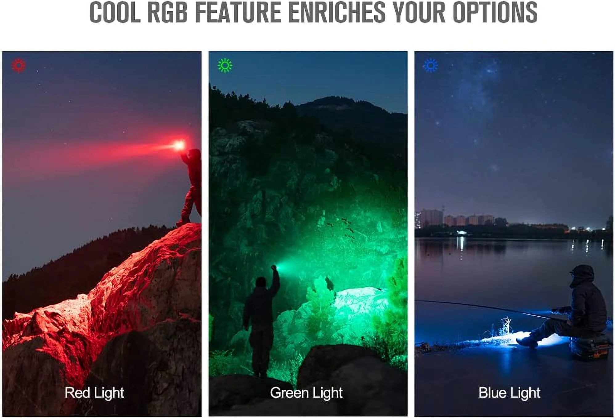 OLIGHT Marauder Mini 7,000 Lumens Bright Flashlight with 600 Meters Beam Distance, Powerful RGB Lights, Magnetic Rechargeable for Outdoors Work, Hunting, and Searching(Black) - Image 6