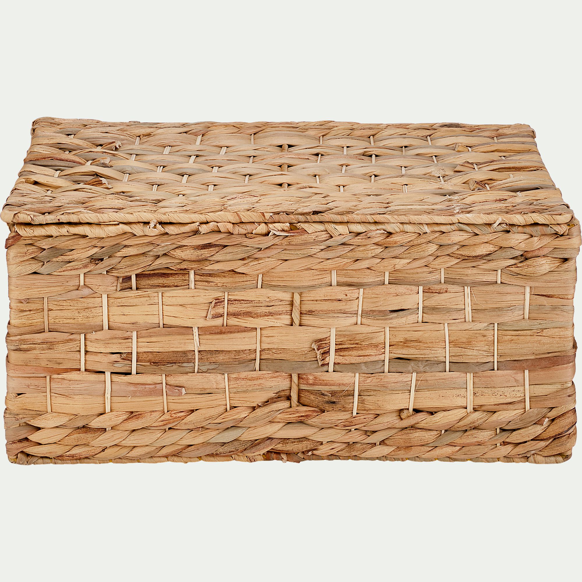 ABBADIA - Lot de 3 caisses de rangement en jacinthe d'eau - naturel