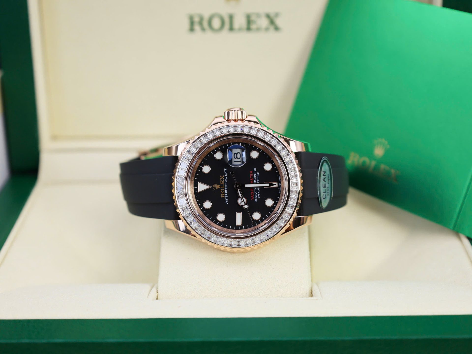 Rolex Yacht-Master Custom Gold Wrapped With Moissanite Baguette Diamond Hong Kong 40mm - Elite Watch Atelier
