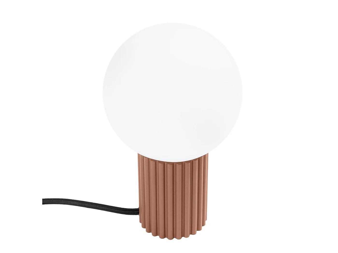 Lampe De Bureau Halo Moderne En Aluminium/Verre - 1 Sources Lumineuses - L.12 X H.19 Cm - Moka