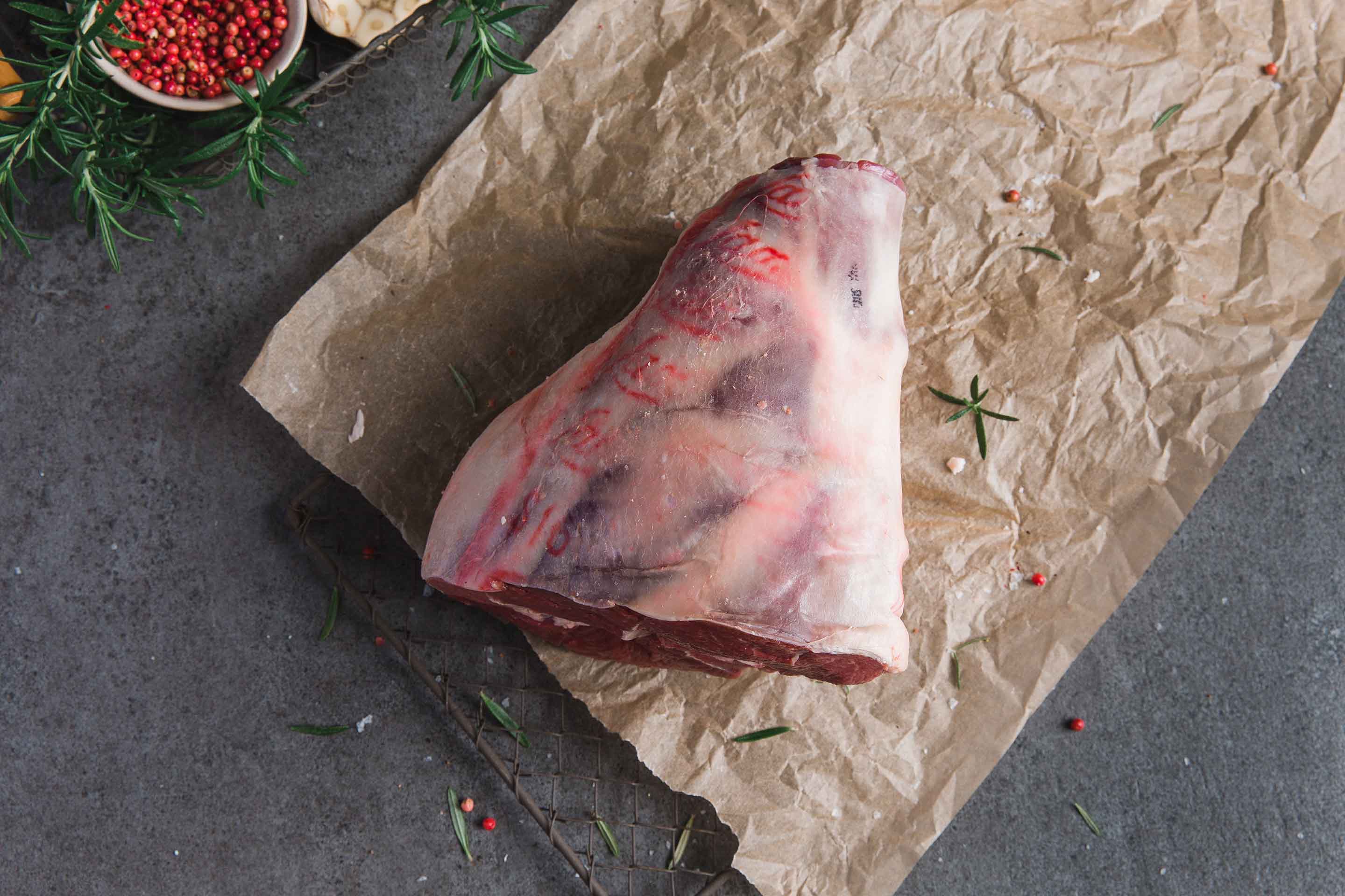 Certified Organic Lamb Leg Bone-In – Half