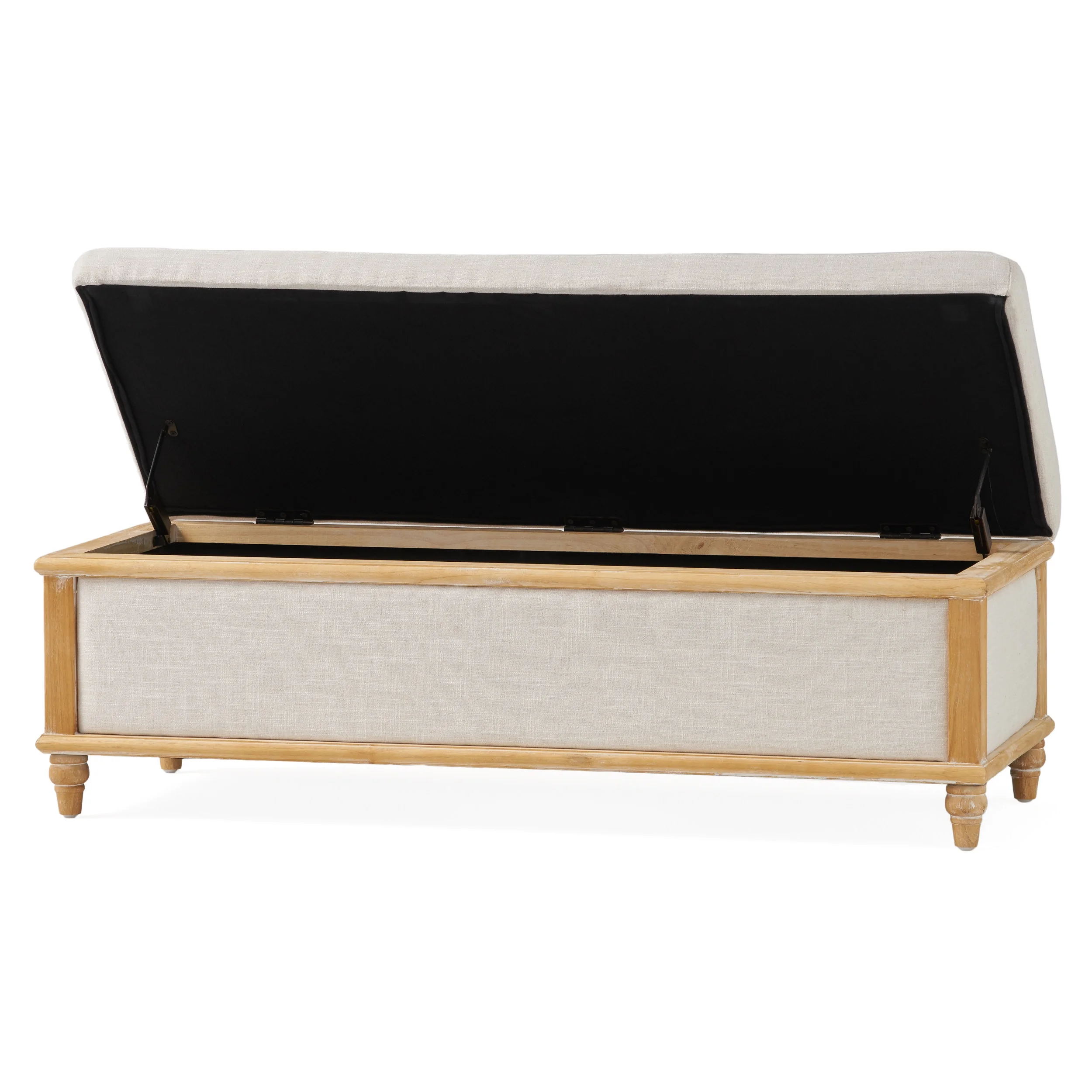 Noble House Hampton Contemporary Fabric Upholstered Storage Ottoman, White and Blue Floral - Image 85