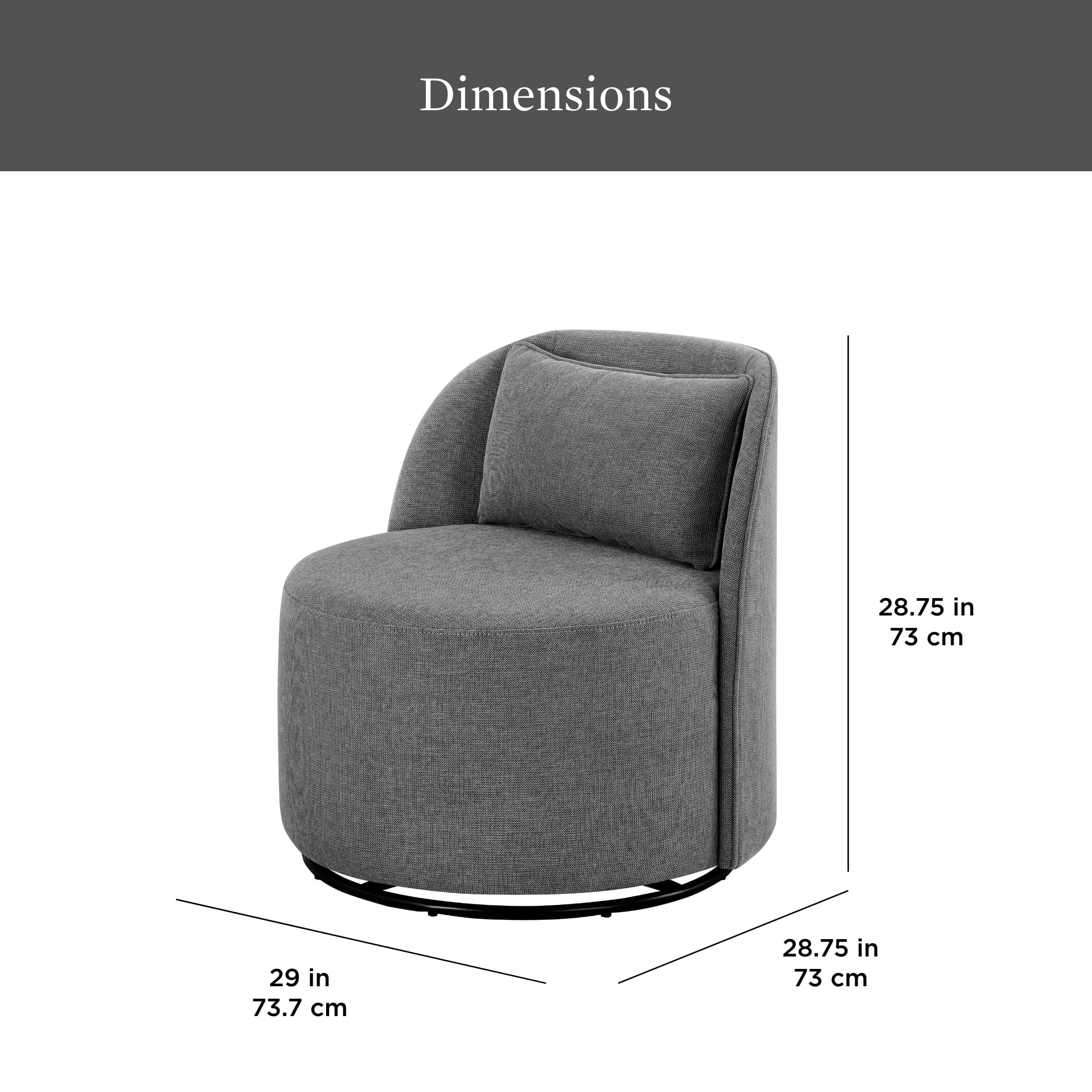 Better Homes & Gardens Juliet Modern Arch Swivel Accent Chair, Cream Boucle - Image 24