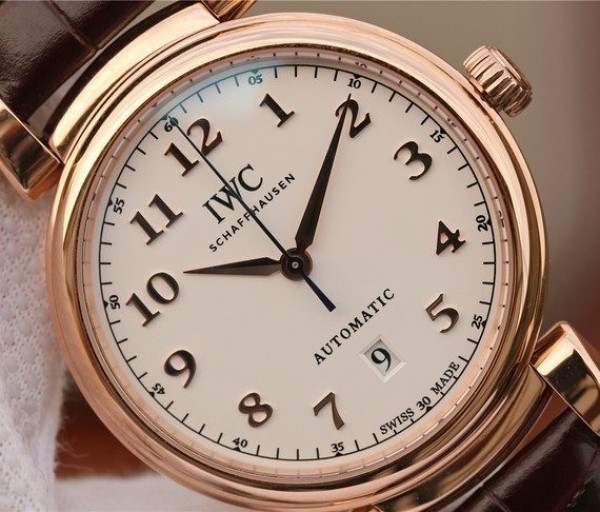 Replica IWC TW Da Vinci RG IW3566 White Dial Black Leather Strap A2892 - Top club