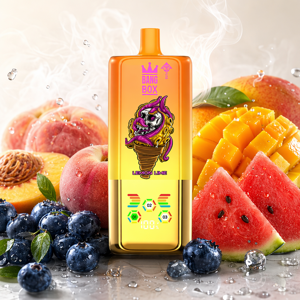 BANG BOX 80 000 puffów 3w1 – Lemon Lime; wskaźnik smaku 01/02/03 i poziom baterii