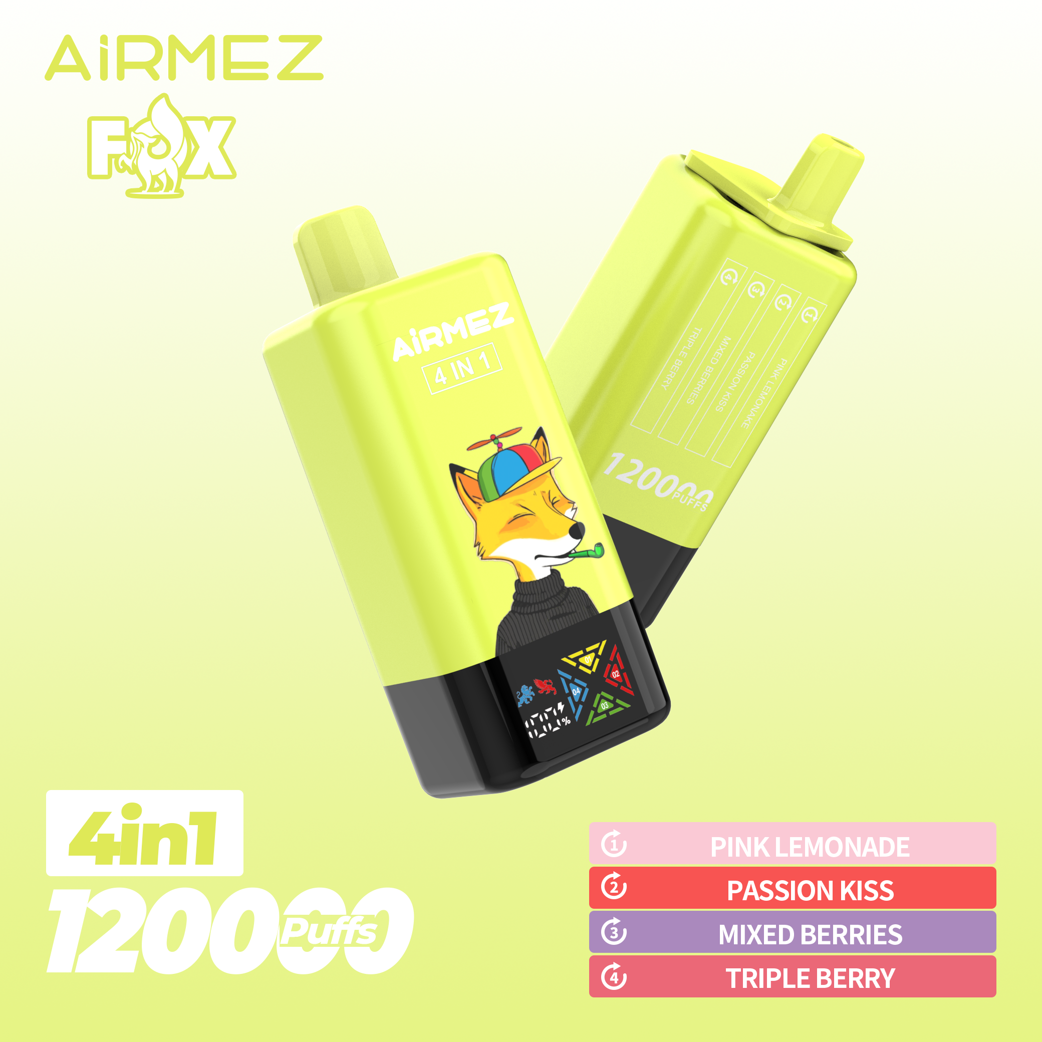 Airmez FOX 4-in-1 120000 Puffs – Quad Flavor Beast