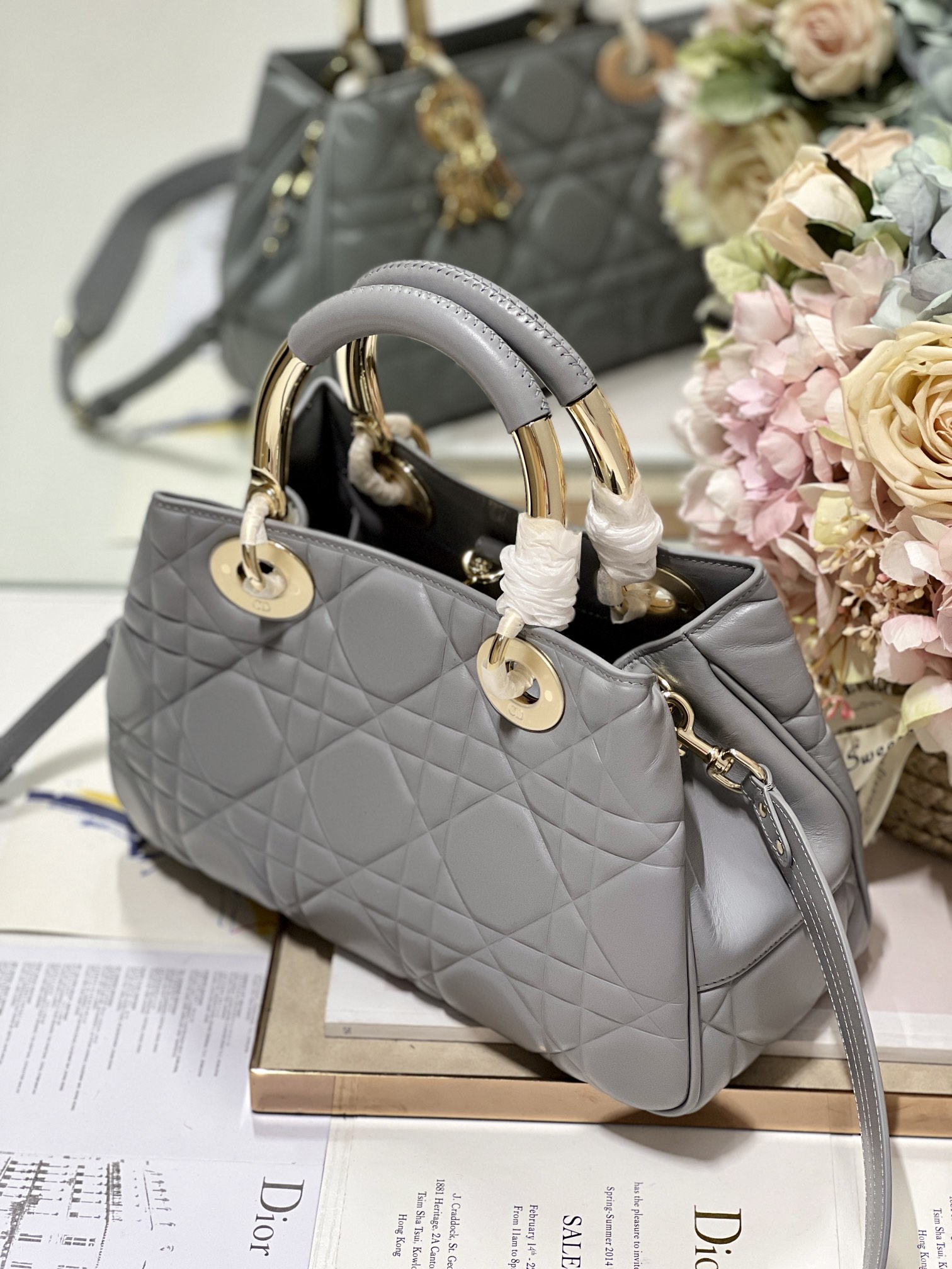 The Medium Lady 95.22 Bag Black/White/Grey For Women 9.5in/ 24cm1:1High-quality replica