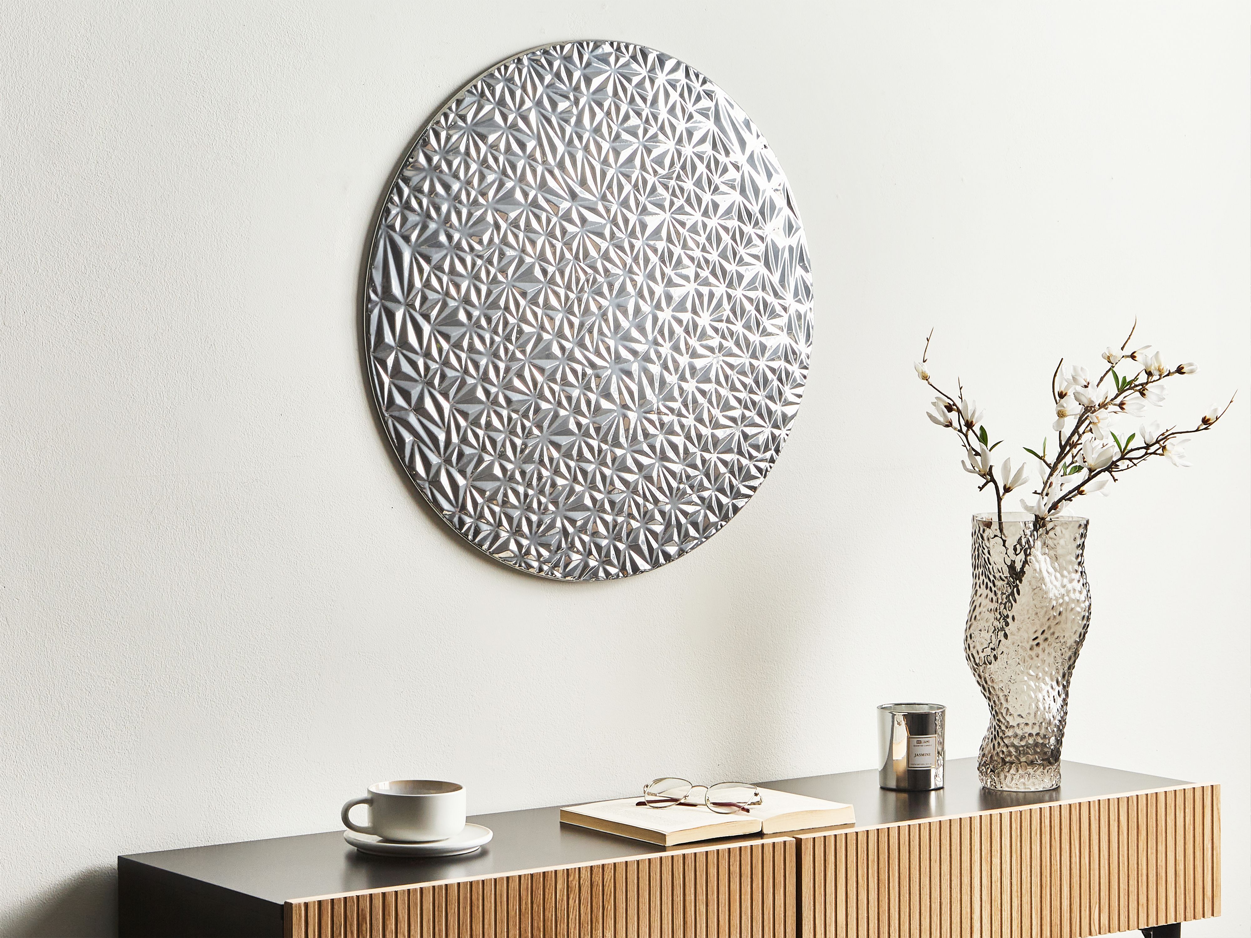 Wall Decor MOSCAVIDE Metal 60 cm Silver
