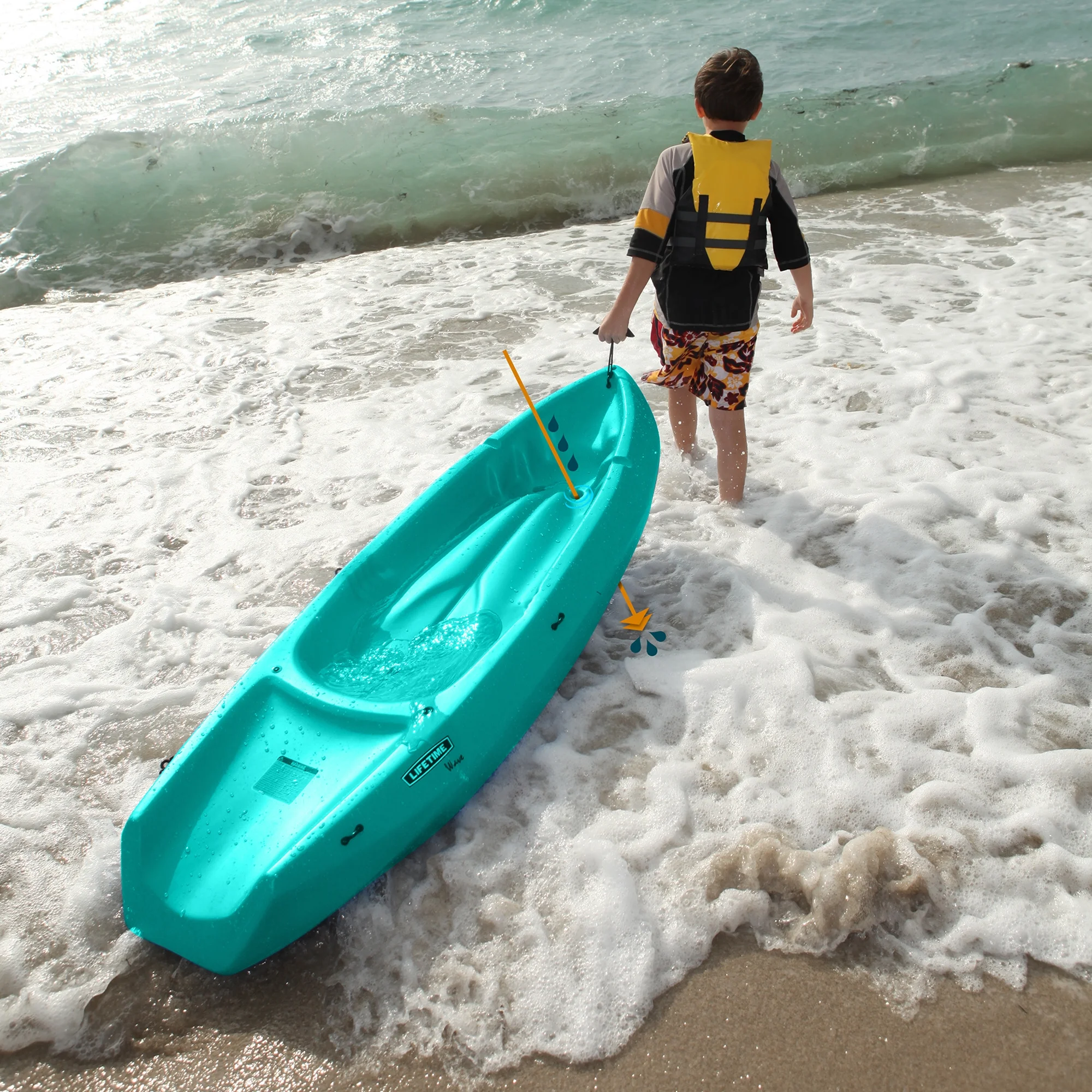 Lifetime Wave 6 ft Youth Kayak, Fire Red (91401) - Image 97