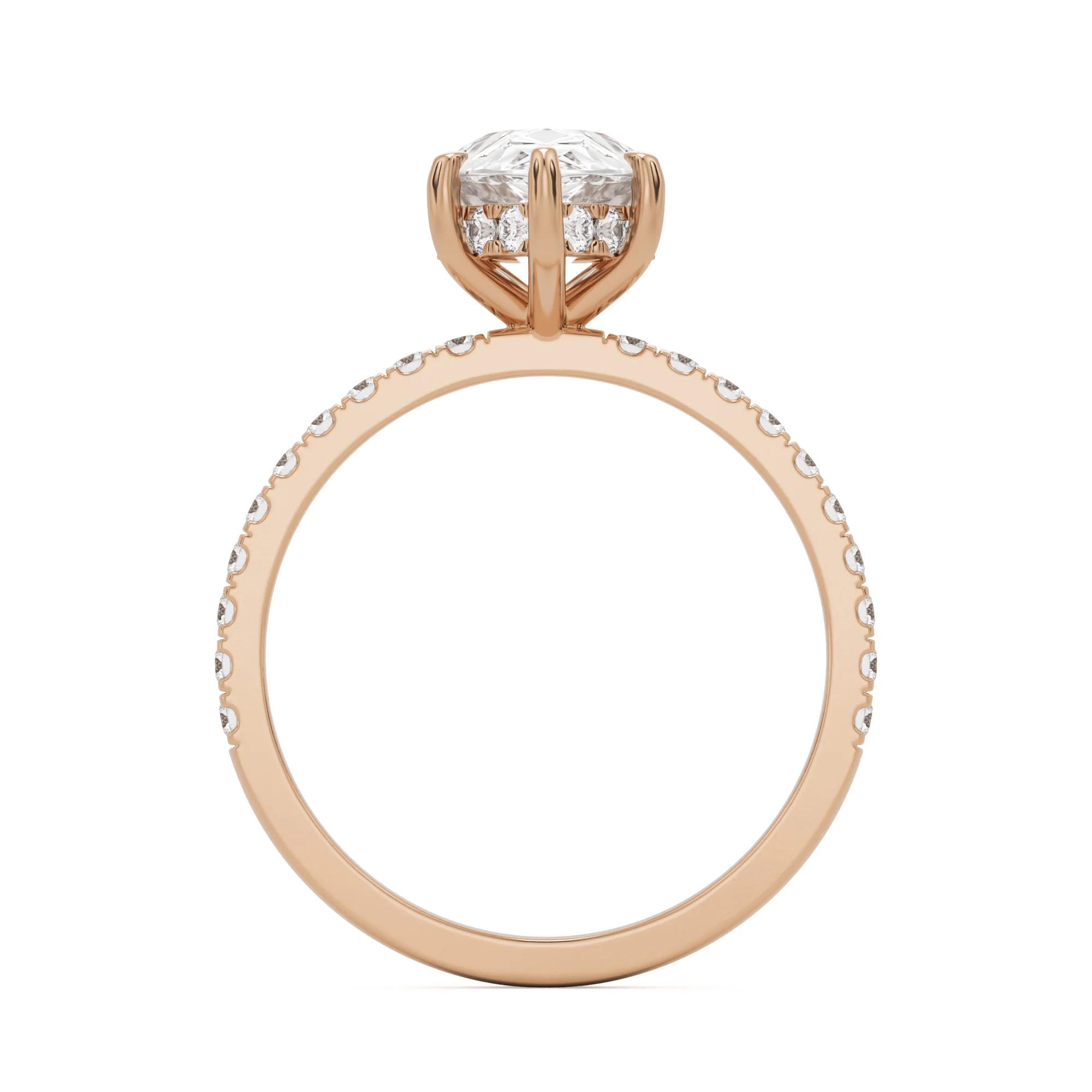 The Pear Hidden Halo Pavé
