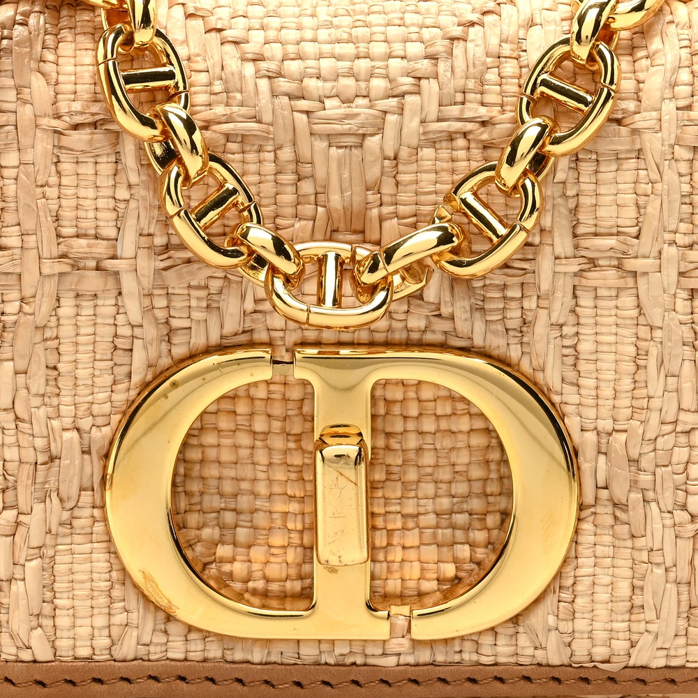 Dior Natural Raffia Macro Cannage Micro Caro Bag Gold Hardware Replica1:1High-quality replica