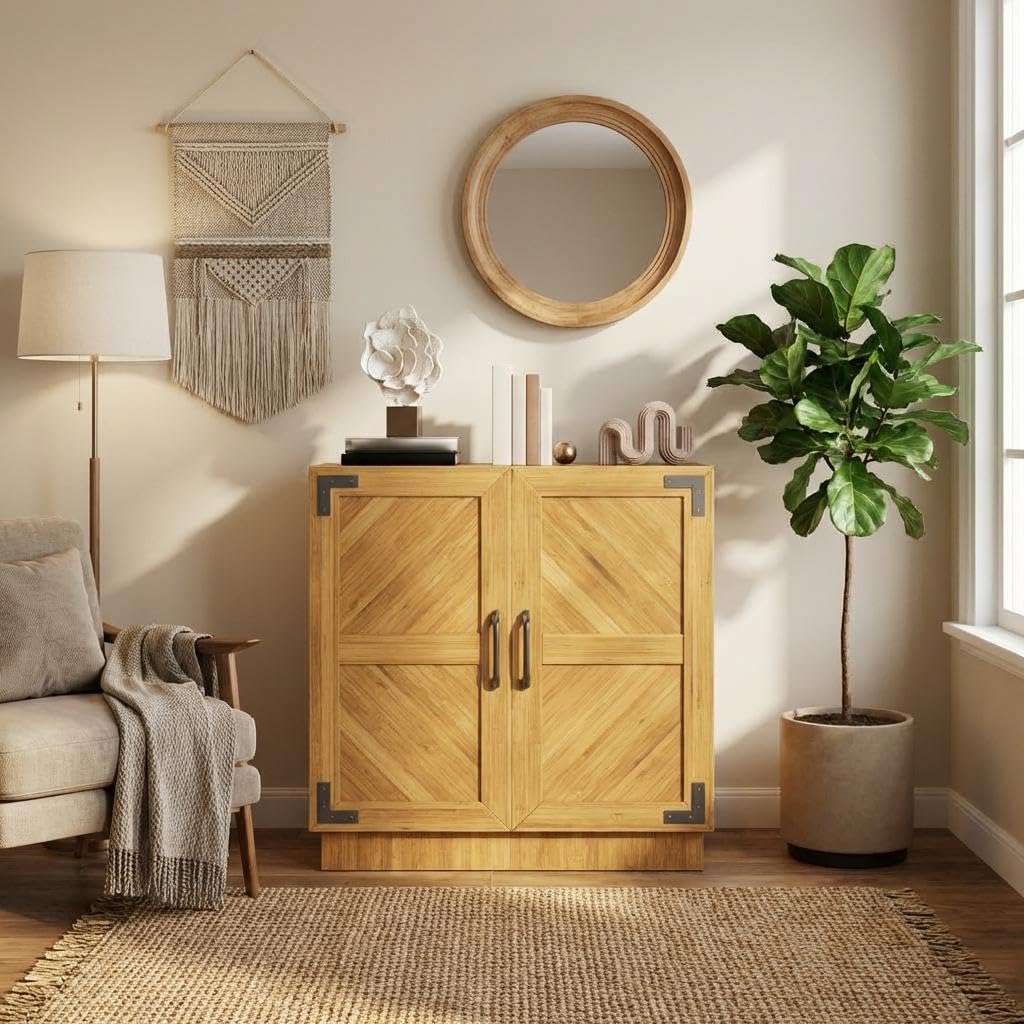 Modern Farmhouse Sideboard Buffet Cabinet - 31.5