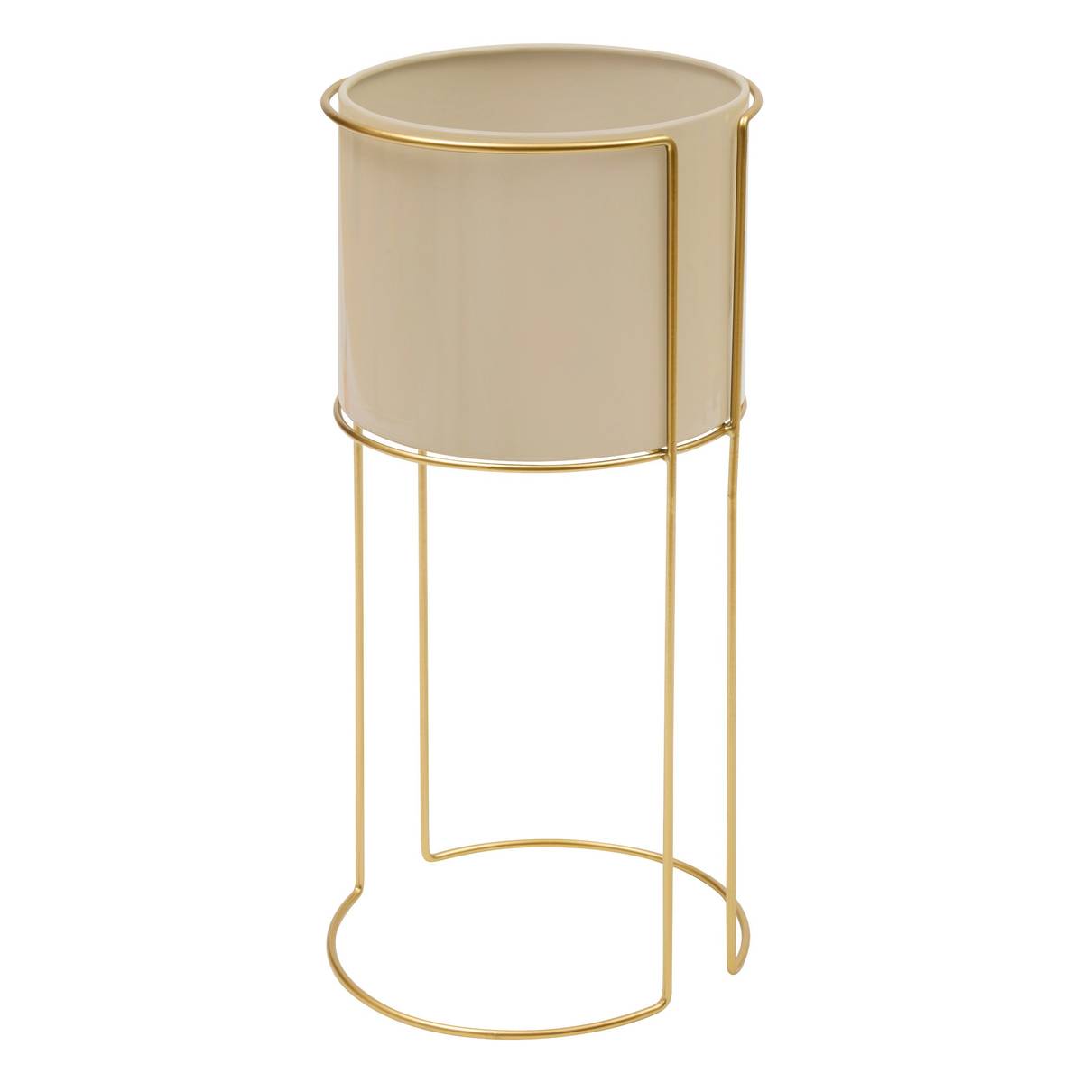 Set of 2 plant pots "Zigy" Gold, 28x28 cm
