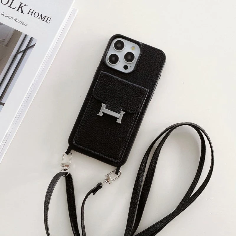 H Card Bag Leather Crossbody iPhone Case - Wholesale & Influencer