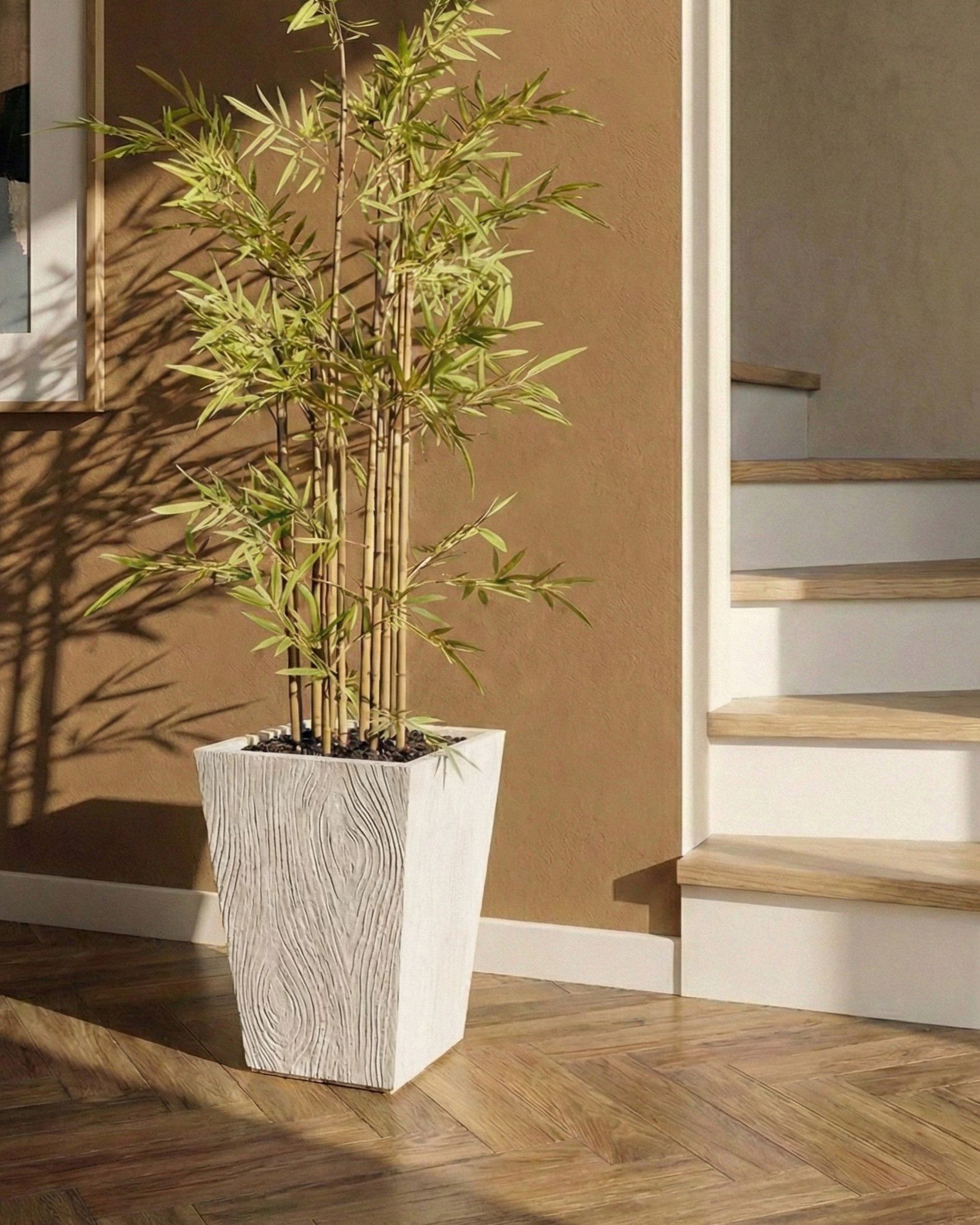 Plant Pot BAIHE 42 cm Light Beige