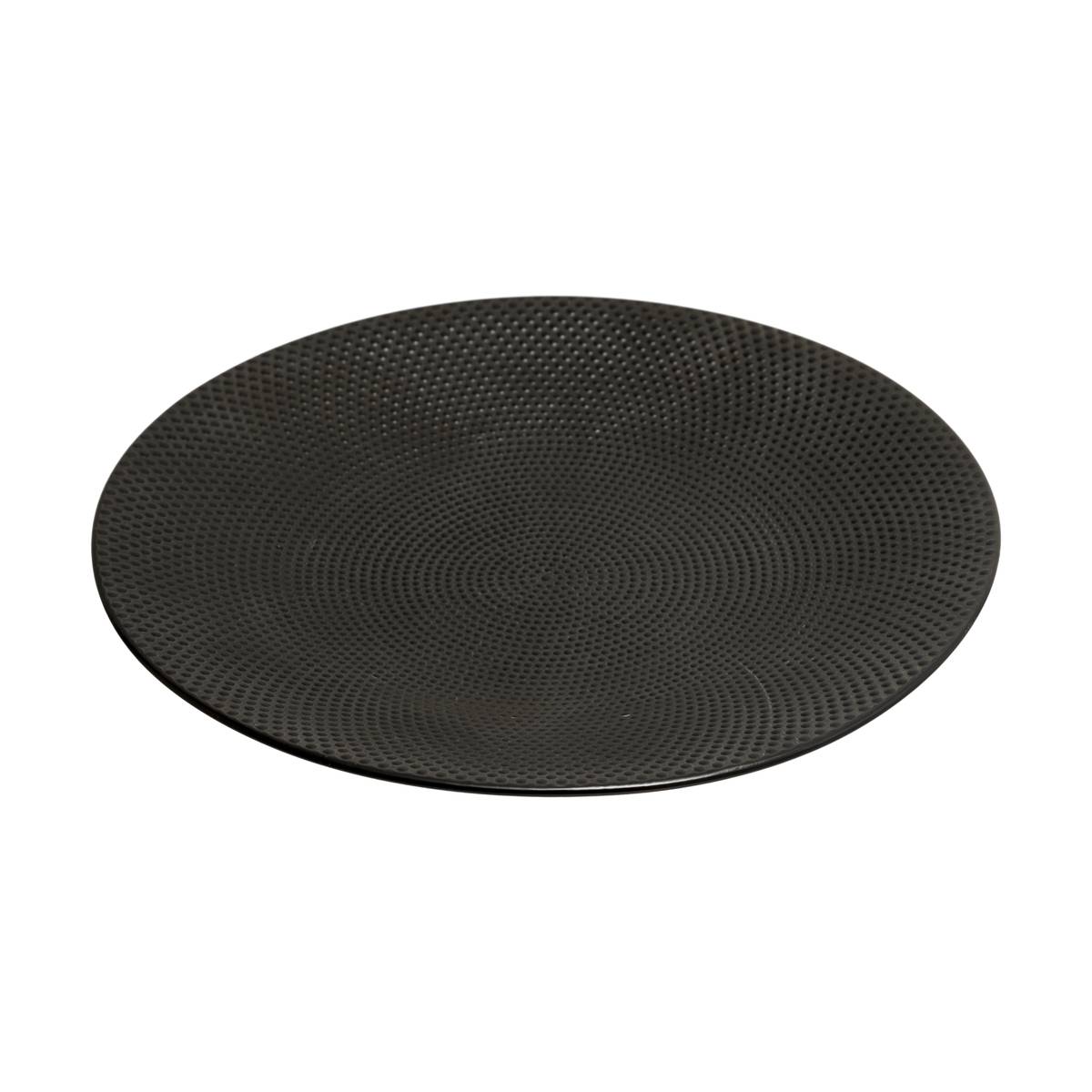 "Caviar" dessert plate D.20.8 cm, Black